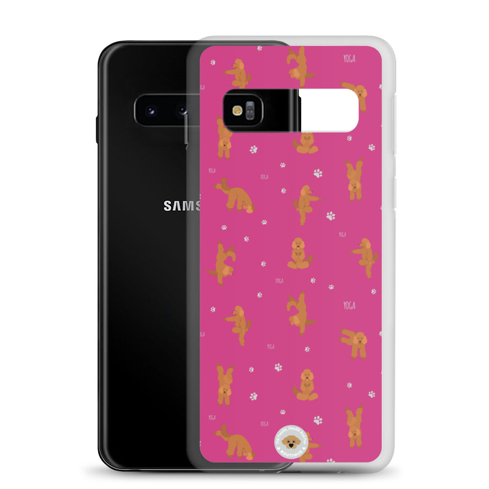 "Yoga Poodles" Clear Case for Samsung® - pink