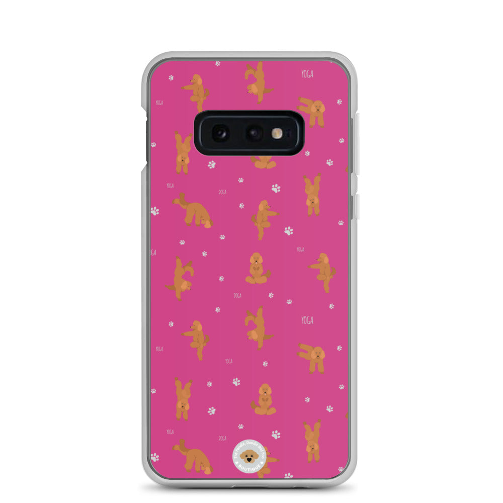 "Yoga Poodles" Clear Case for Samsung® - pink