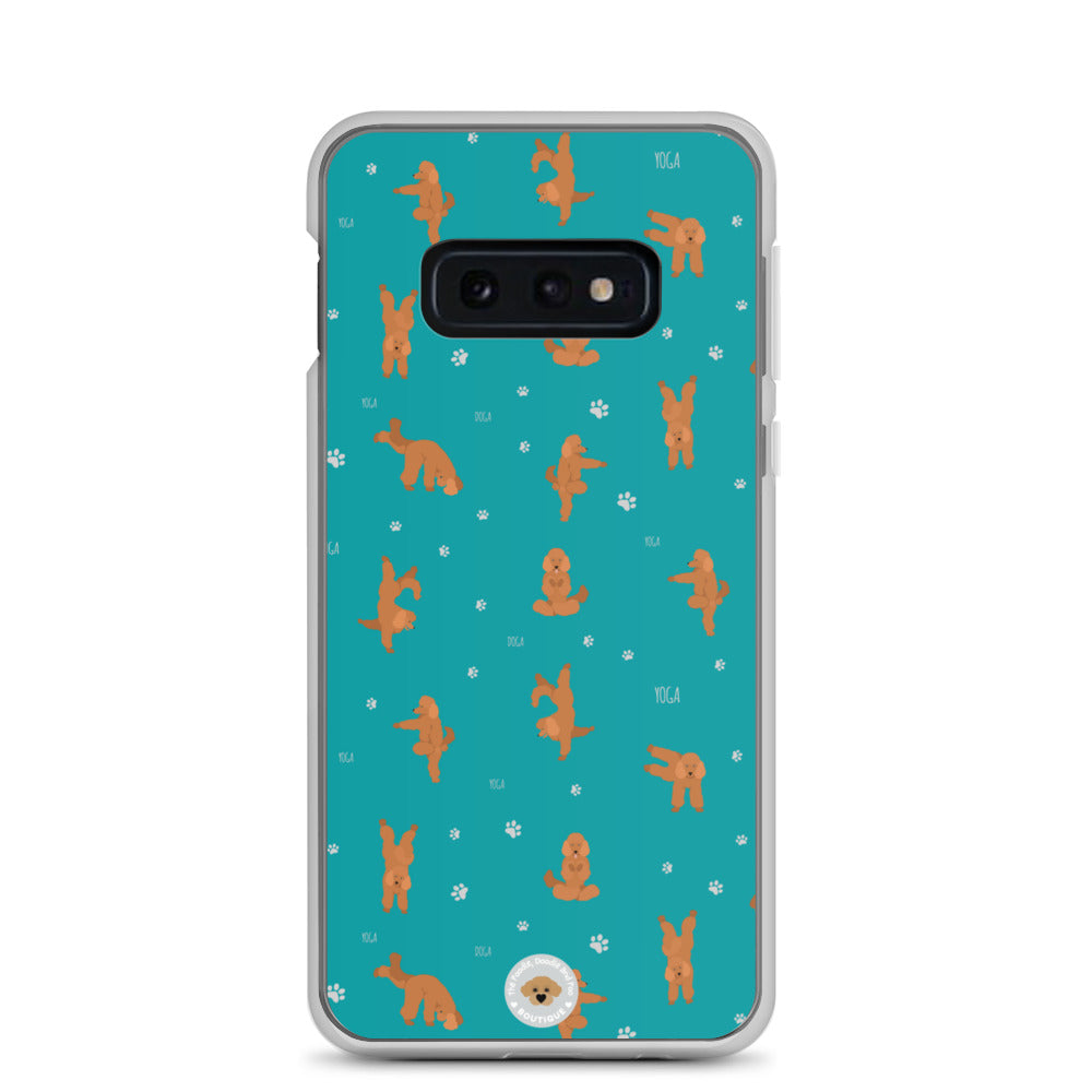 "Yoga Poodles" Clear Case for Samsung® - teal