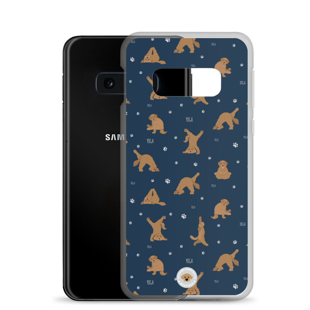 "Yoga Doodles" Clear Case for Samsung® - navy