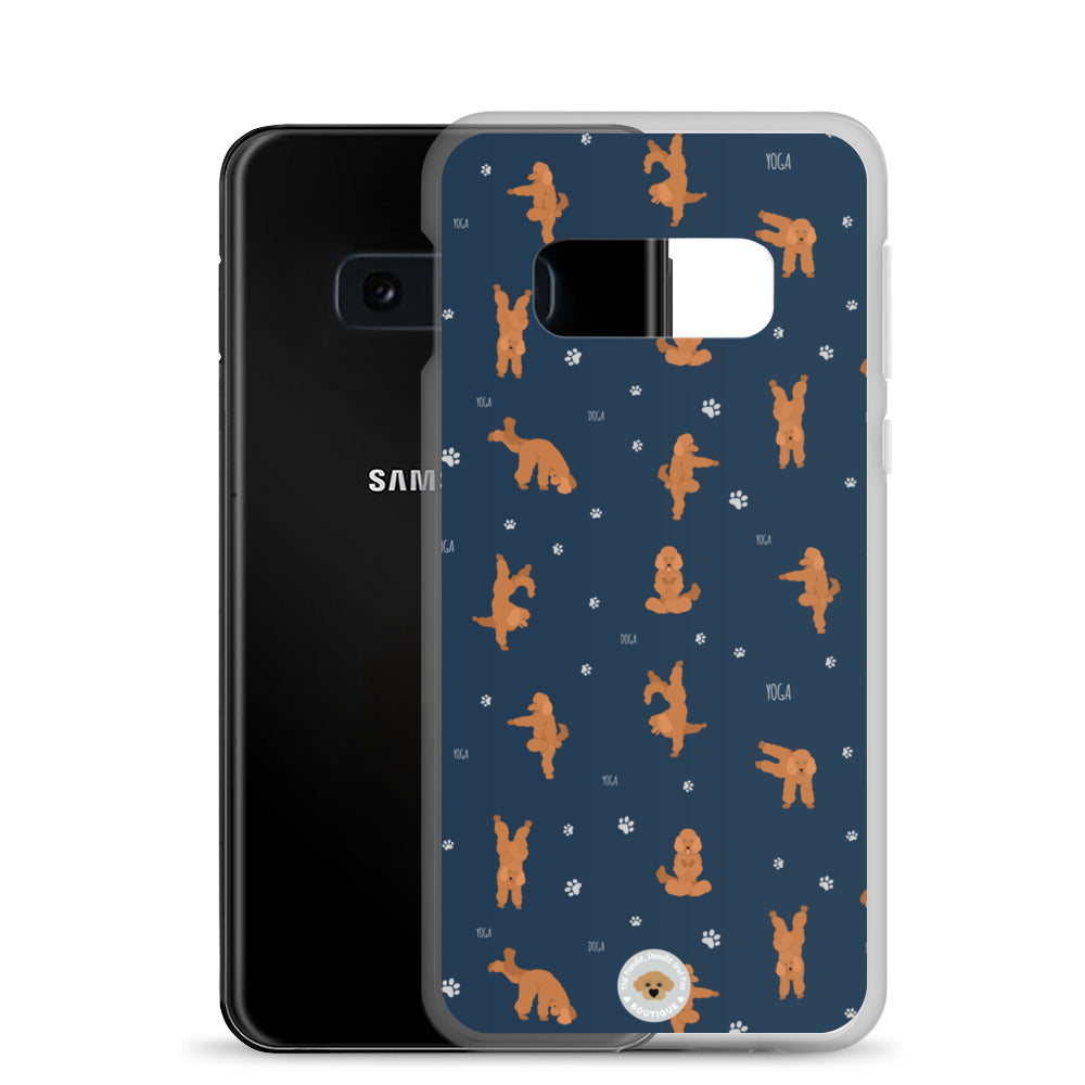 "Yoga Poodles" Clear Case for Samsung® - navy