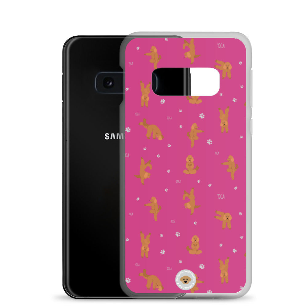 "Yoga Poodles" Clear Case for Samsung® - pink