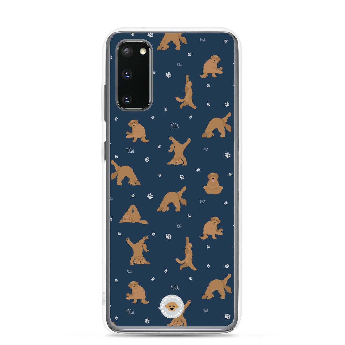 "Yoga Doodles" Clear Case for Samsung® - navy