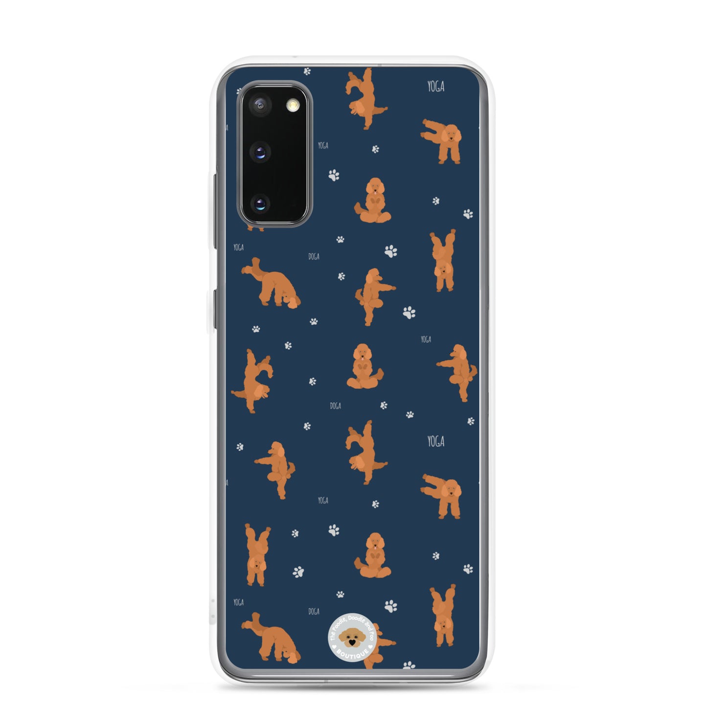 "Yoga Poodles" Clear Case for Samsung® - navy