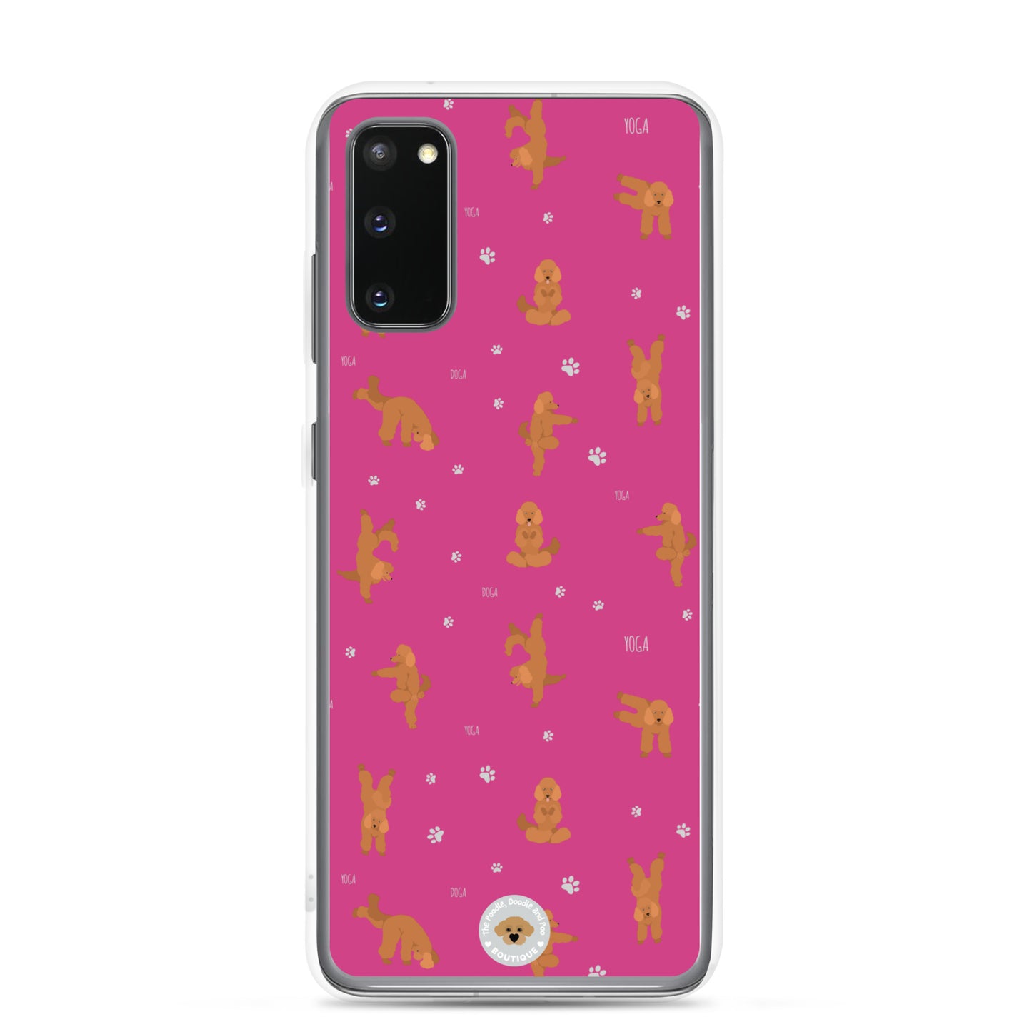 "Yoga Poodles" Clear Case for Samsung® - pink