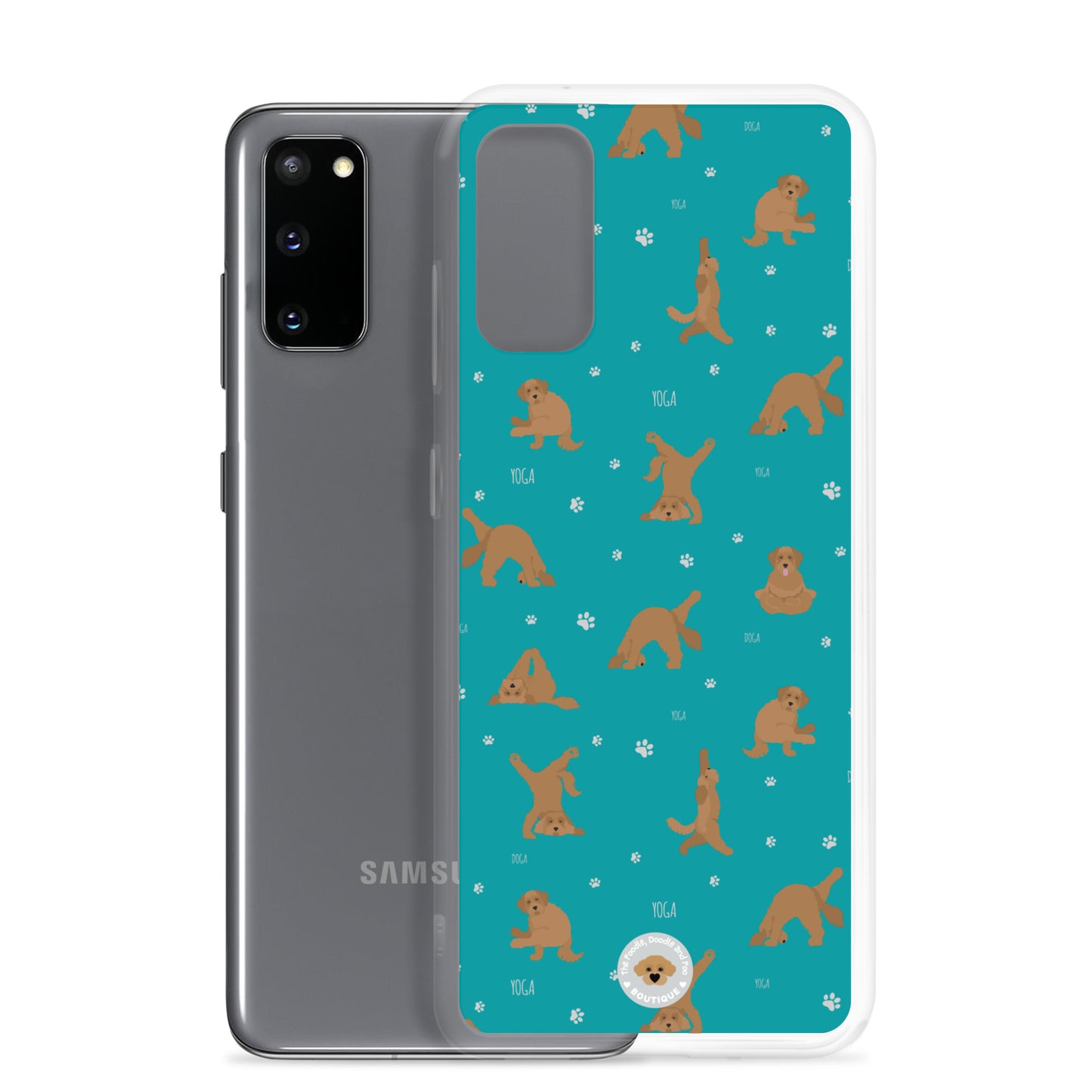 "Yoga Doodles" Clear Case for Samsung® - teal