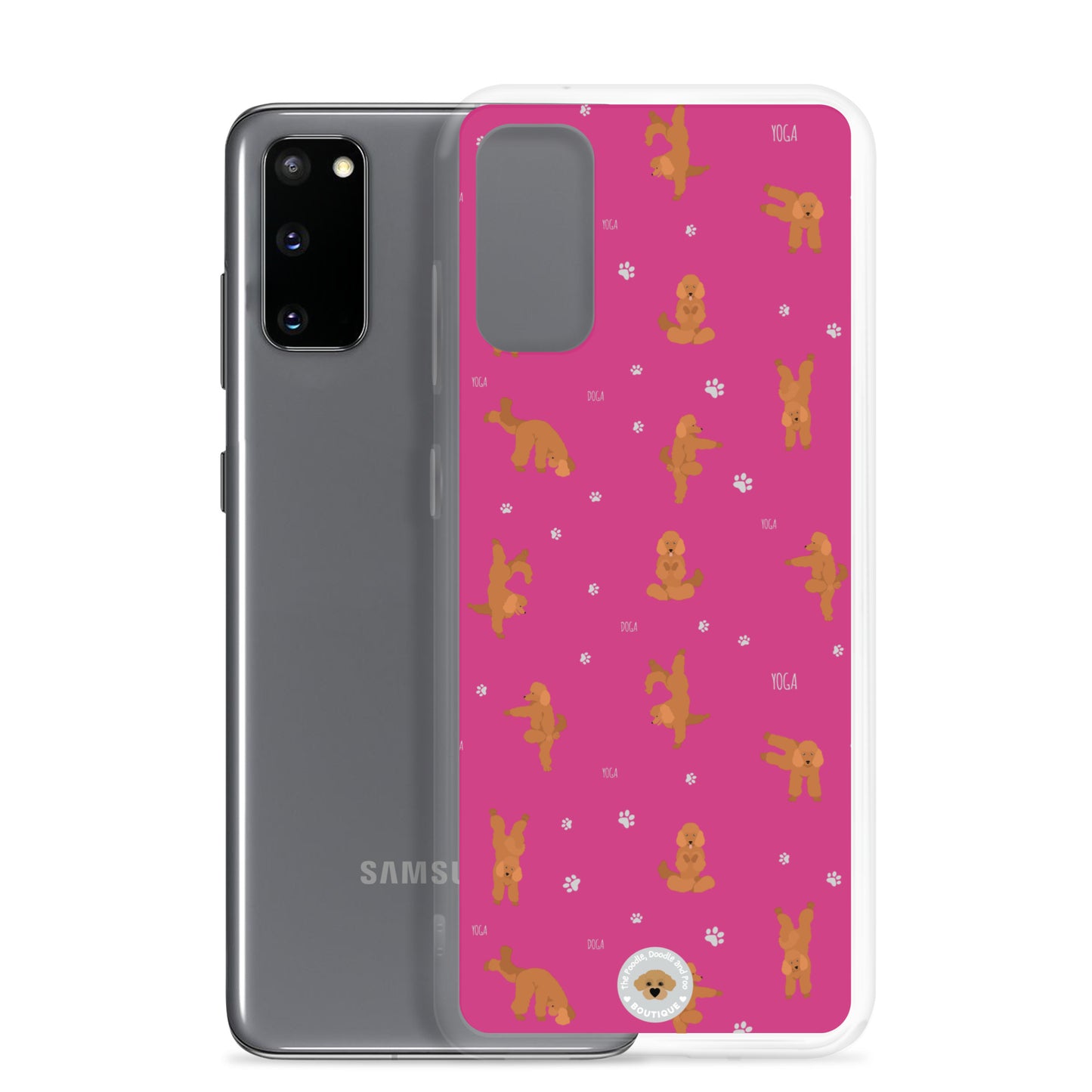 "Yoga Poodles" Clear Case for Samsung® - pink