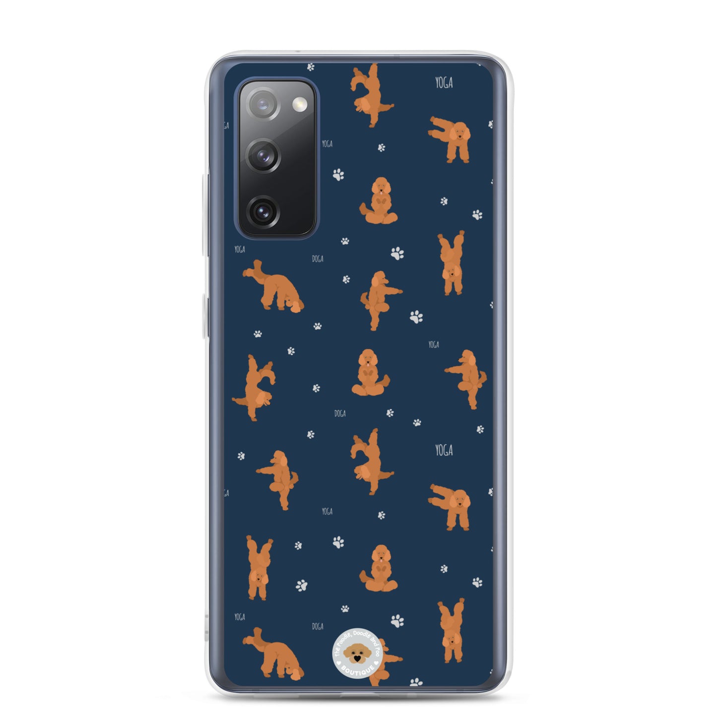 "Yoga Poodles" Clear Case for Samsung® - navy