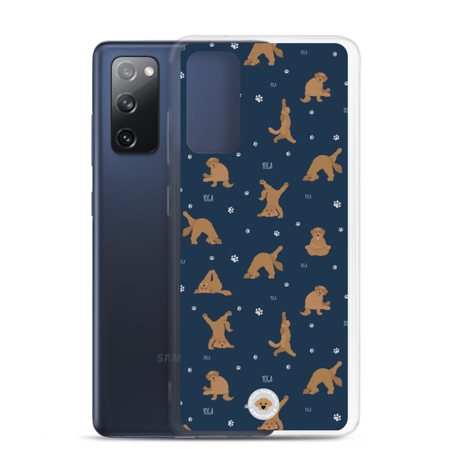 "Yoga Doodles" Clear Case for Samsung® - navy