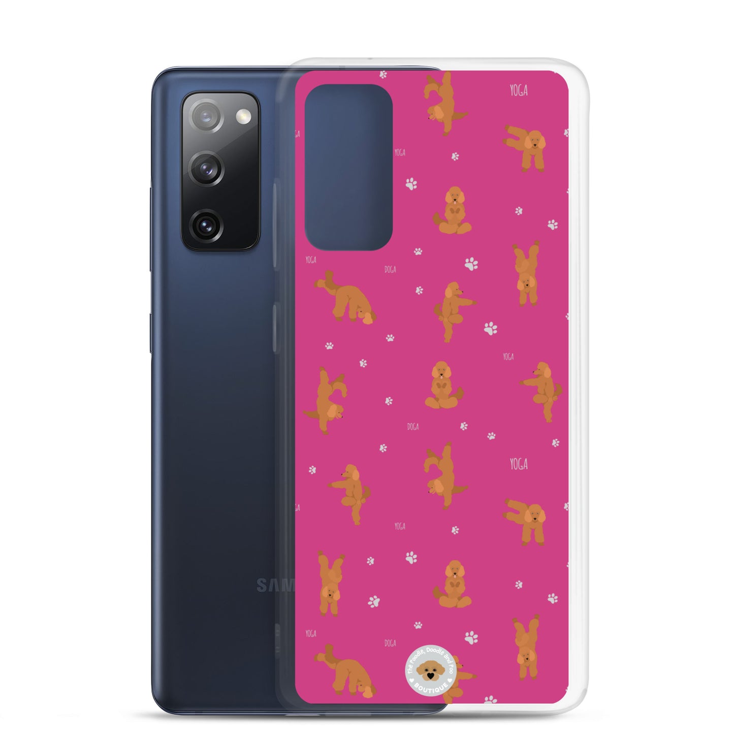 "Yoga Poodles" Clear Case for Samsung® - pink