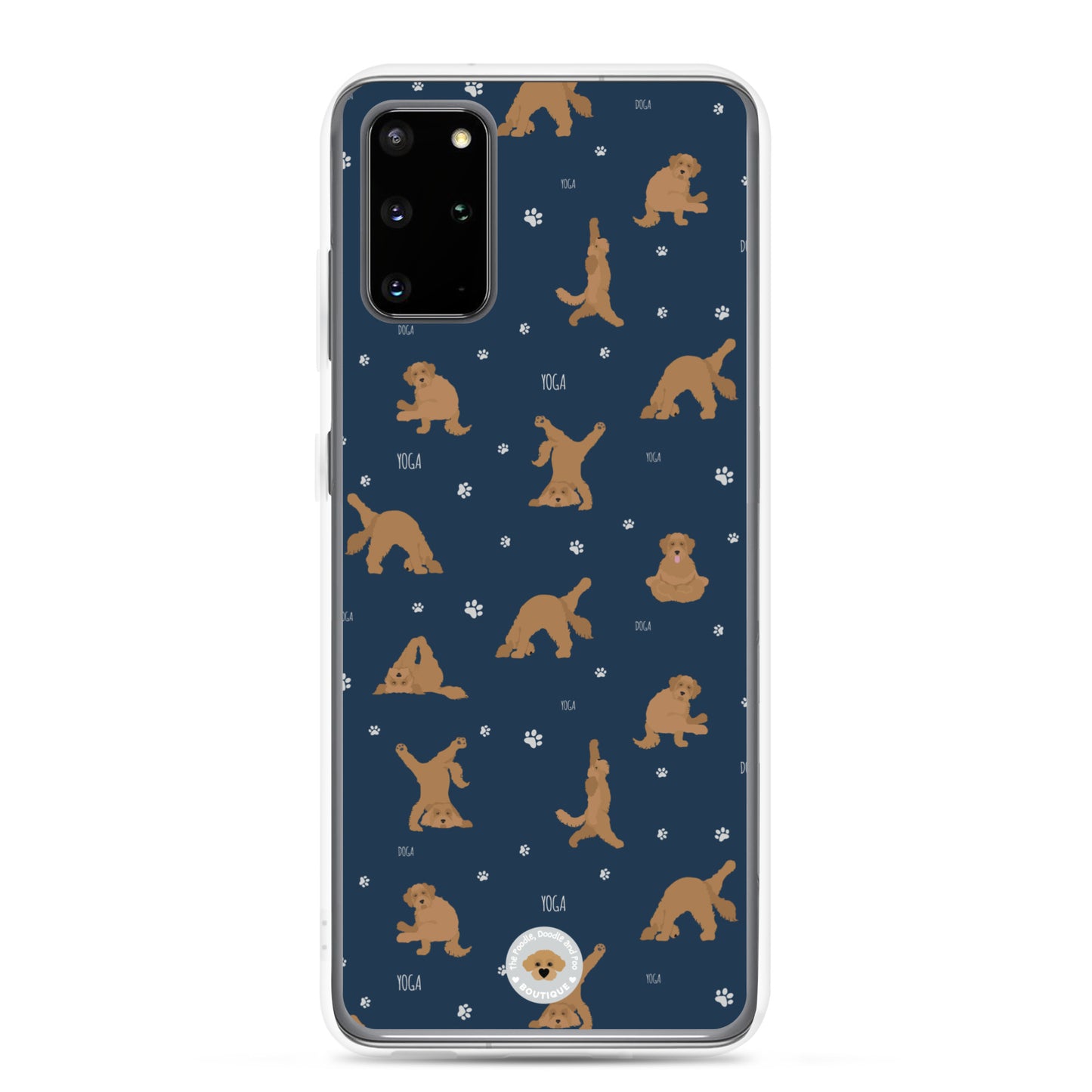 "Yoga Doodles" Clear Case for Samsung® - navy