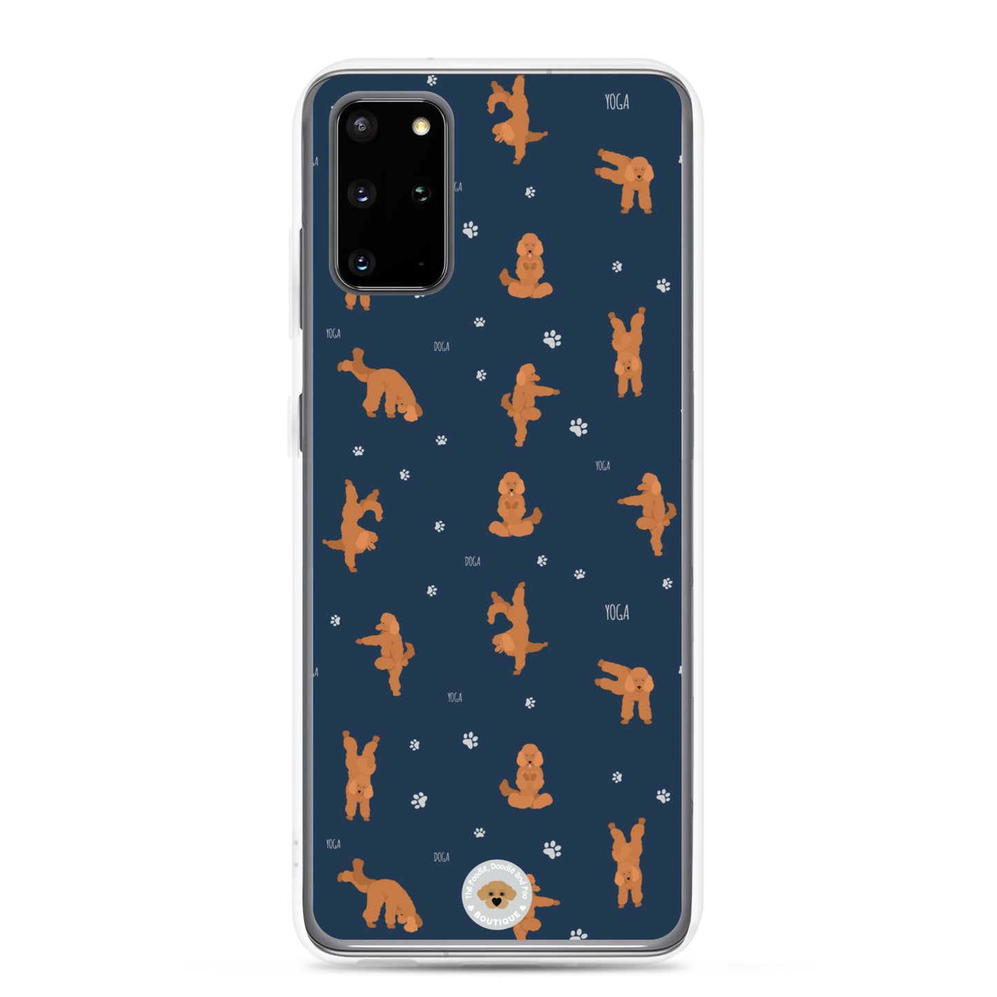 "Yoga Poodles" Clear Case for Samsung® - navy