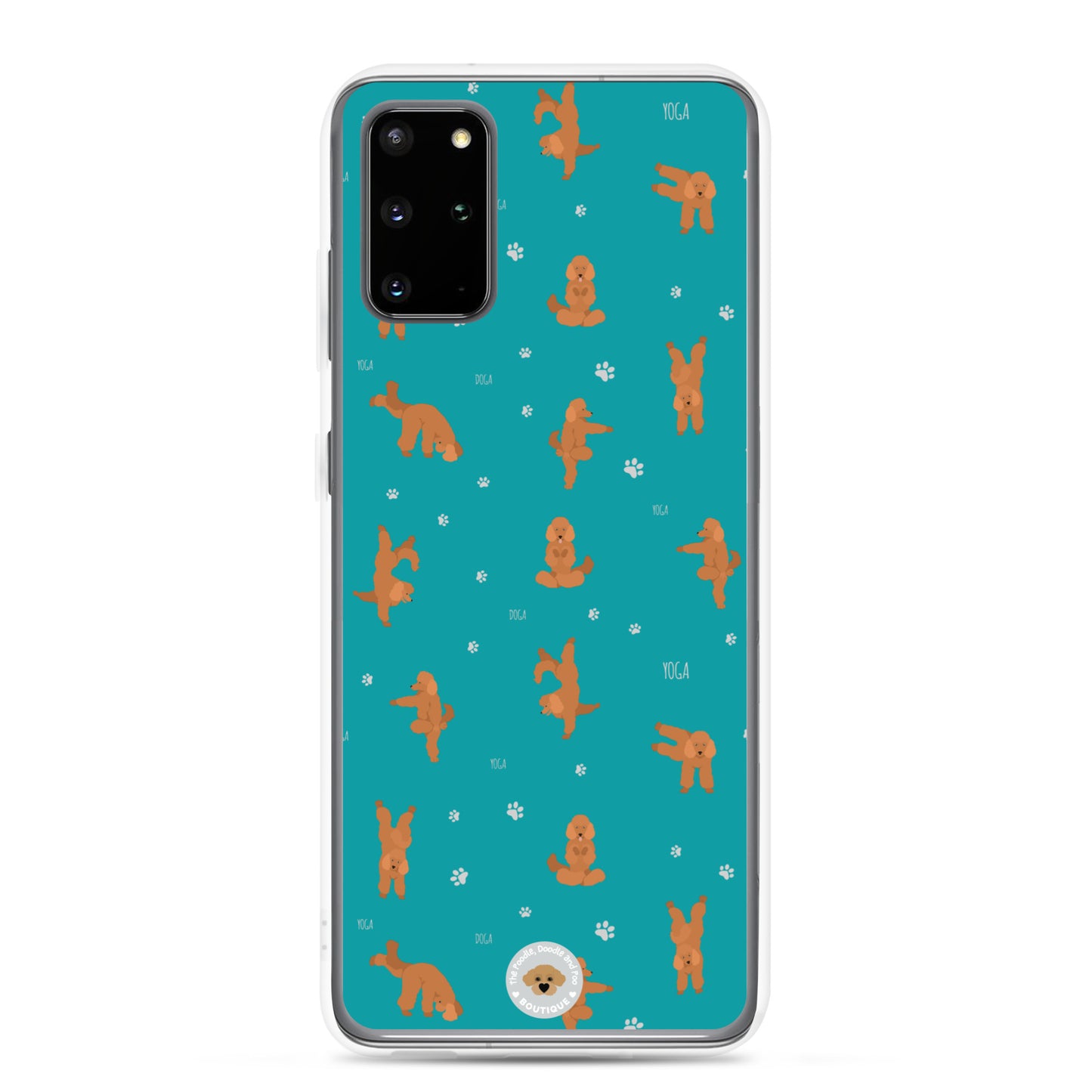 "Yoga Poodles" Clear Case for Samsung® - teal