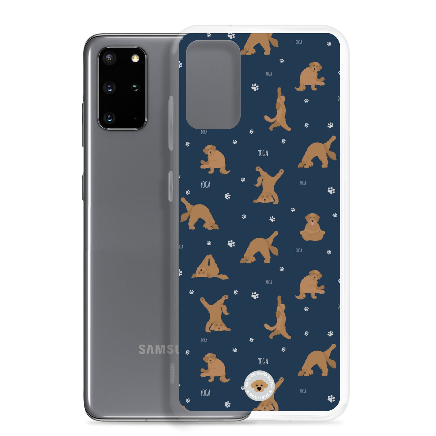 "Yoga Doodles" Clear Case for Samsung® - navy