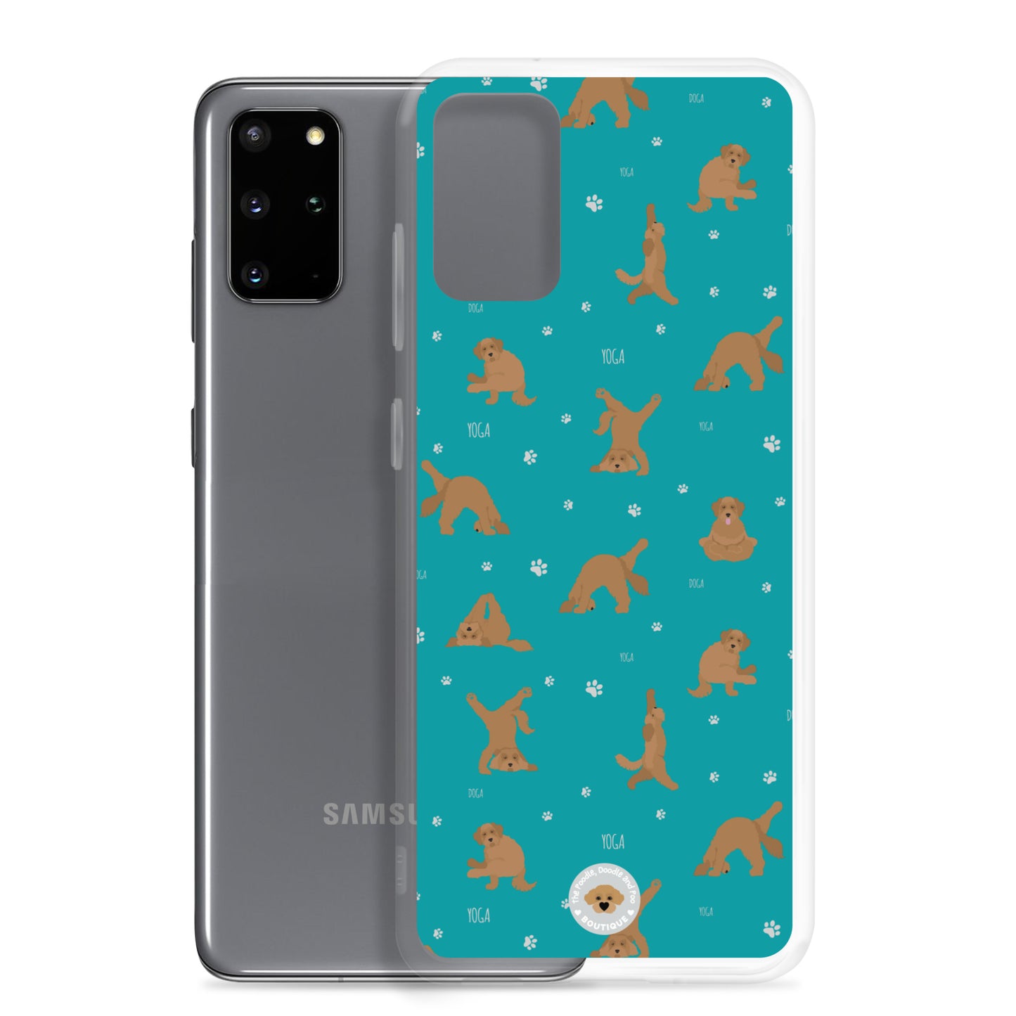 "Yoga Doodles" Clear Case for Samsung® - teal