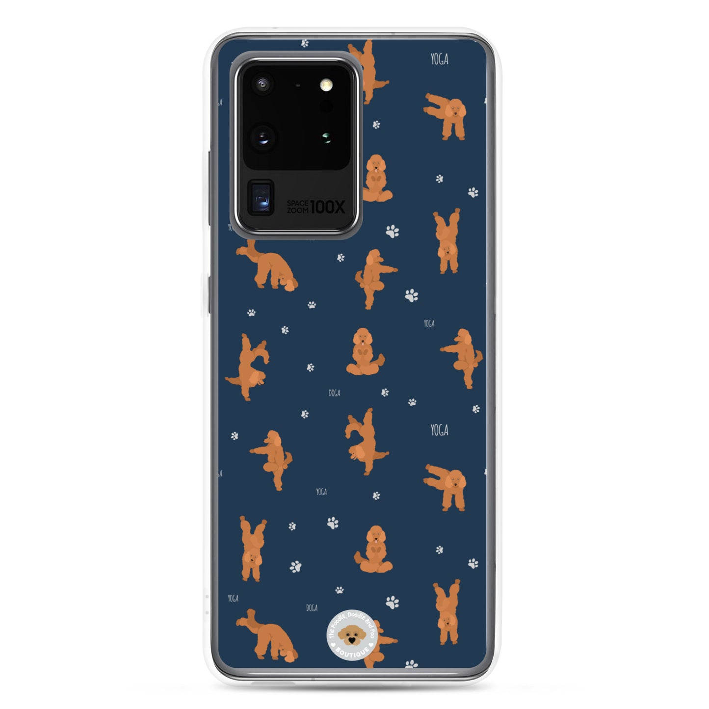 "Yoga Poodles" Clear Case for Samsung® - navy