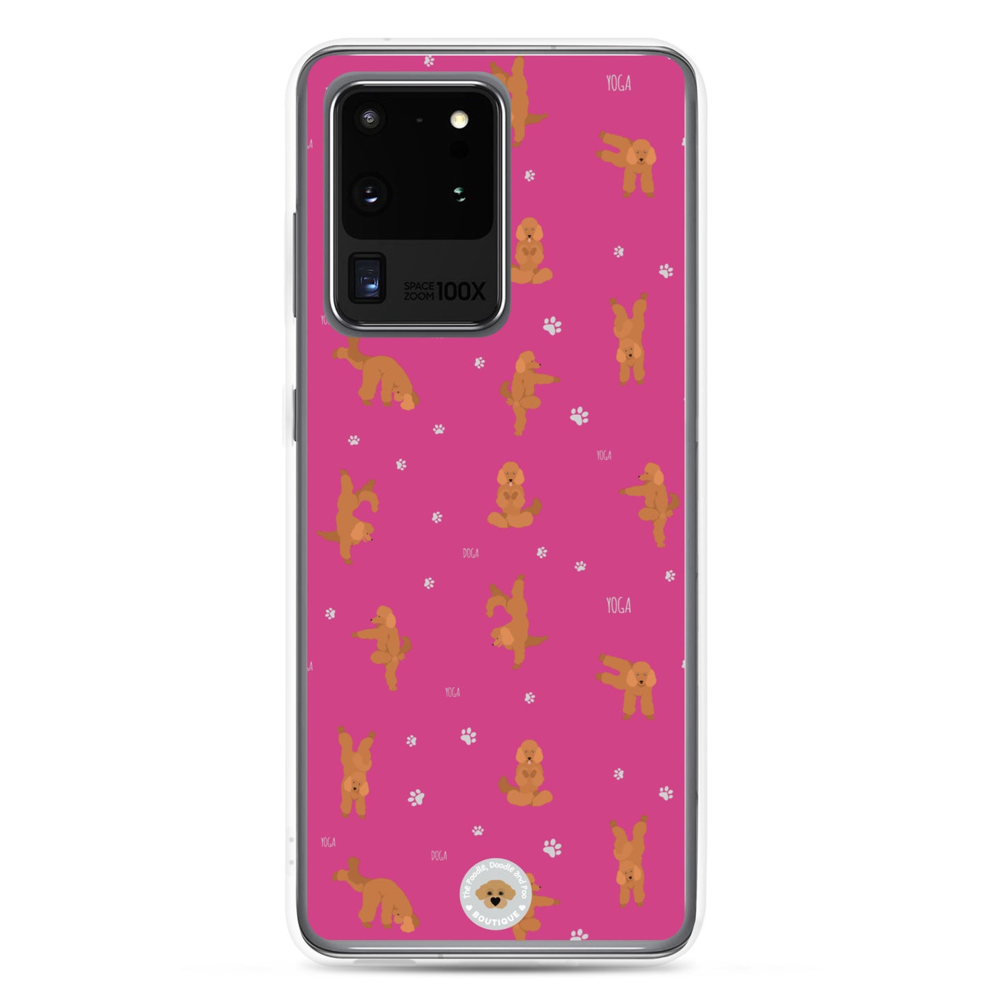 "Yoga Poodles" Clear Case for Samsung® - pink