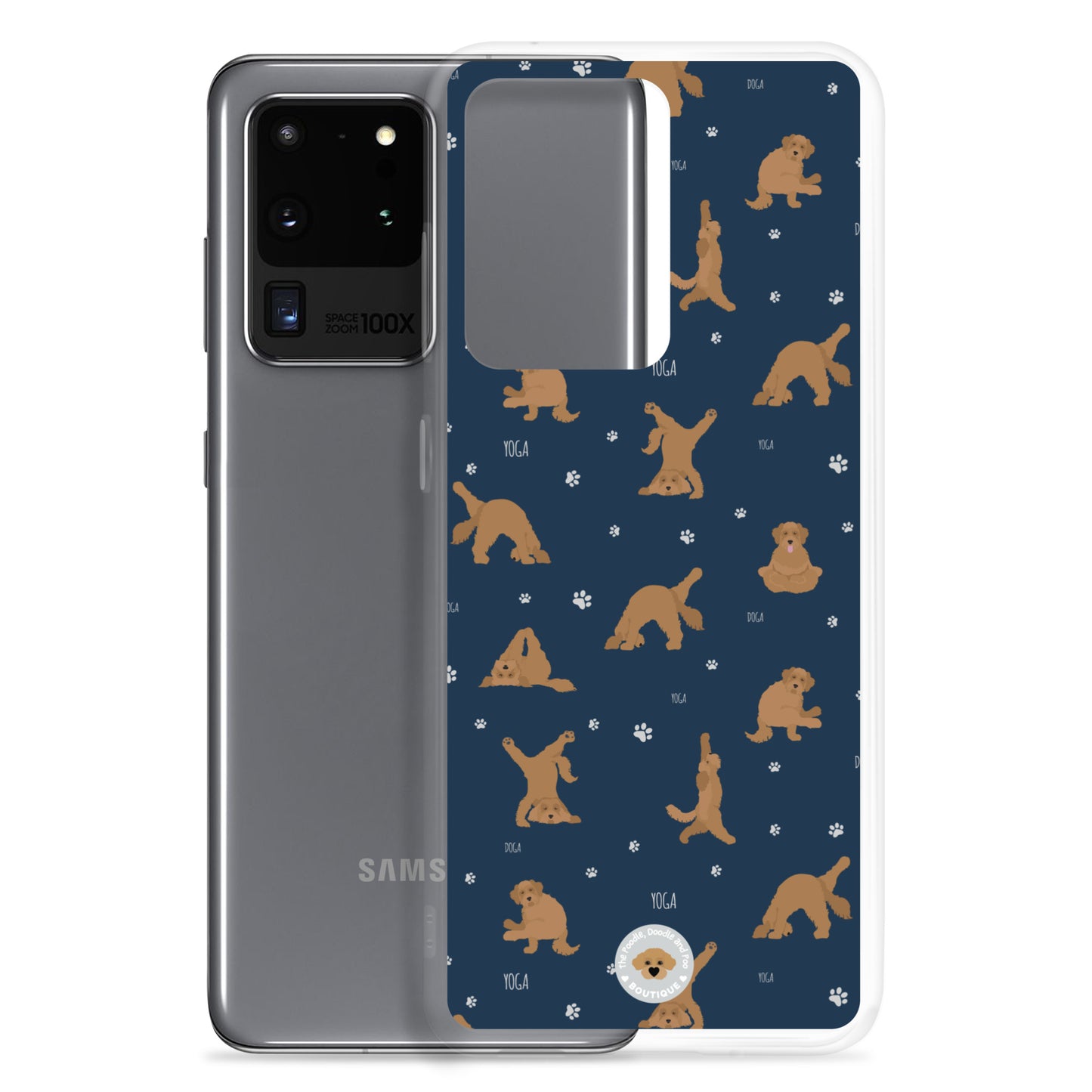 "Yoga Doodles" Clear Case for Samsung® - navy