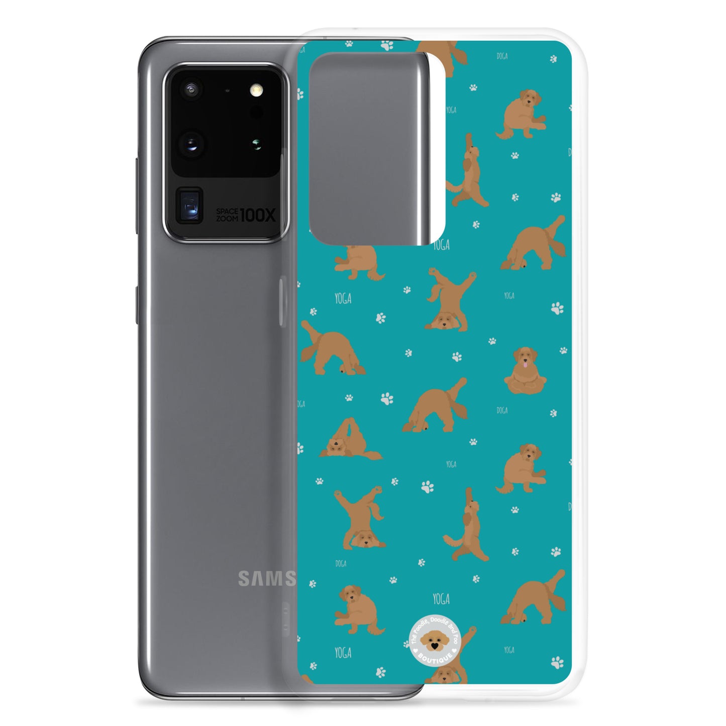 "Yoga Doodles" Clear Case for Samsung® - teal