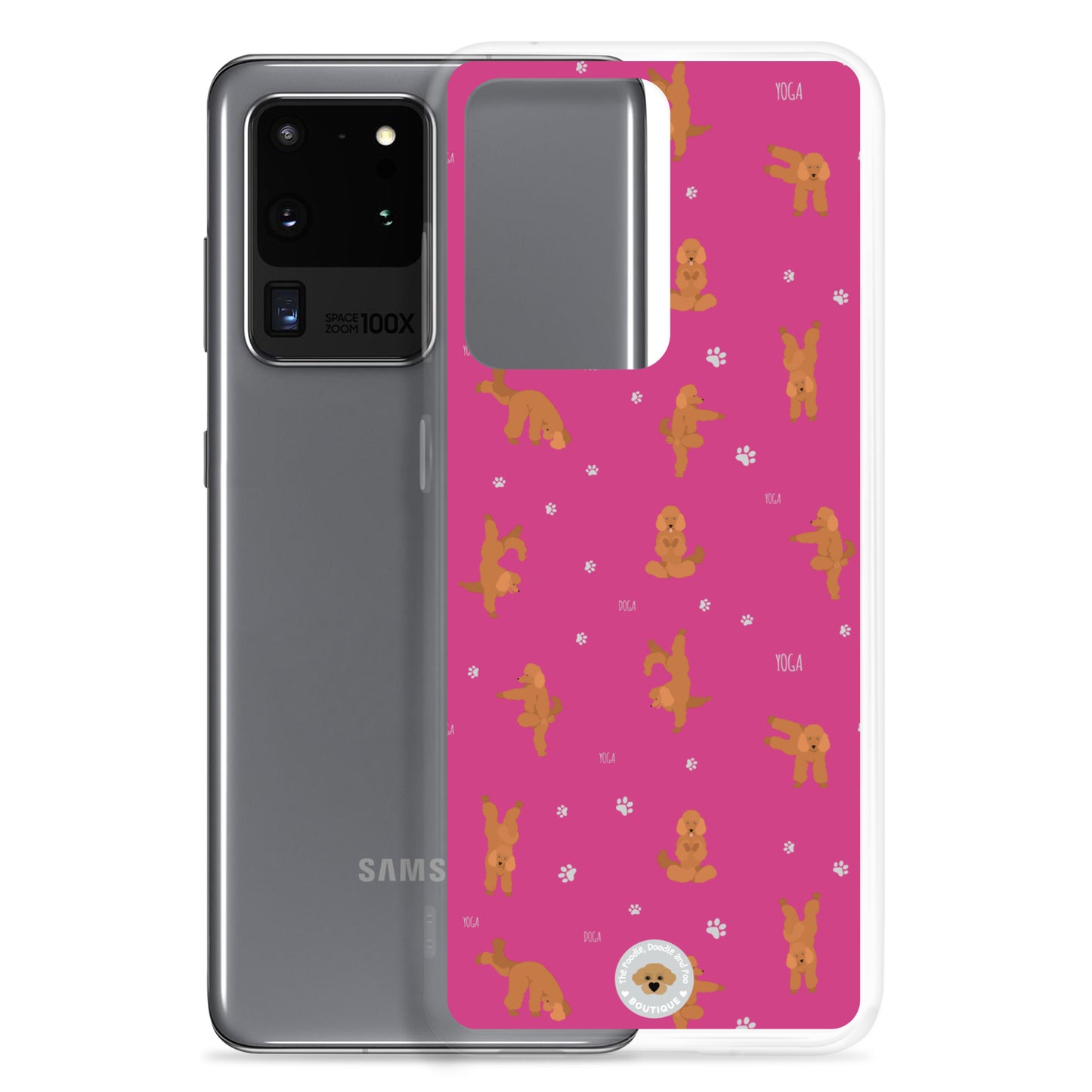 "Yoga Poodles" Clear Case for Samsung® - pink