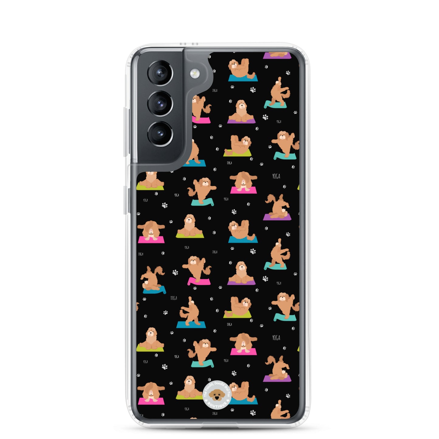 "Yoga Poos" Clear Case for Samsung® - multi-coloured in black