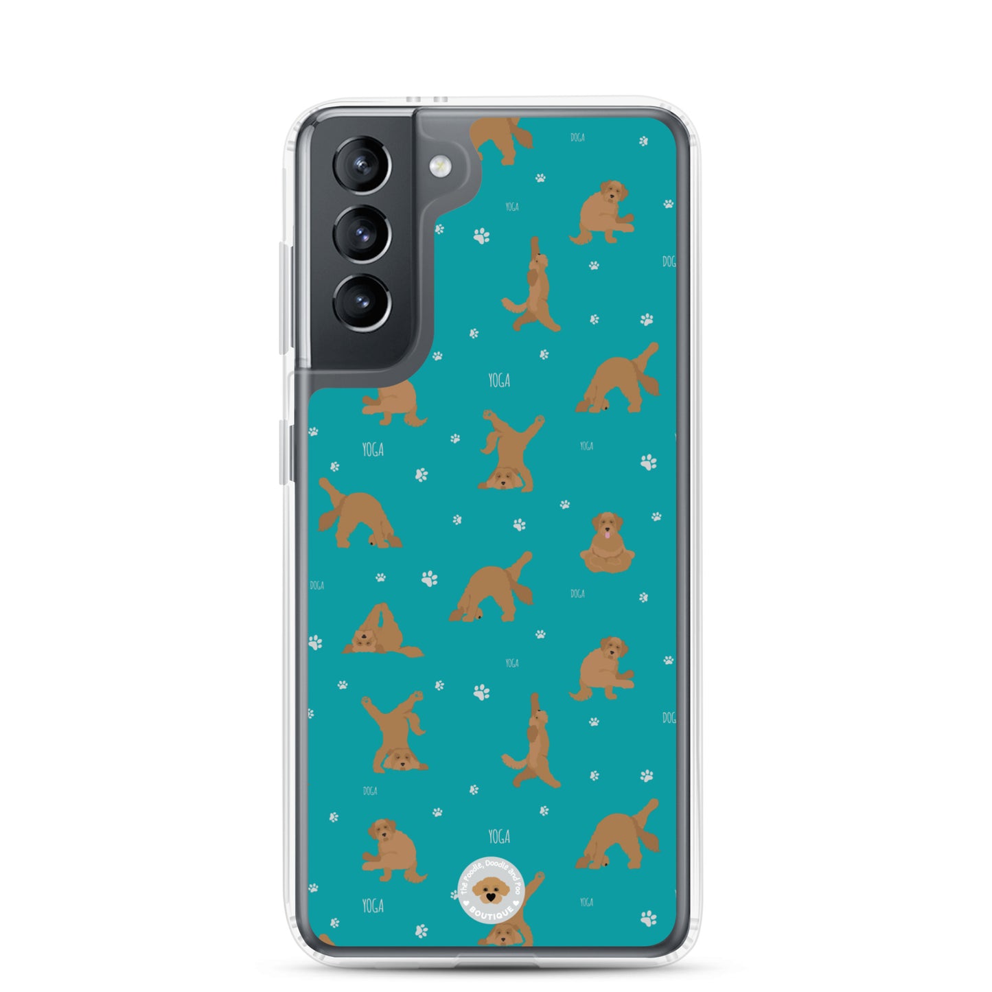 "Yoga Doodles" Clear Case for Samsung® - teal