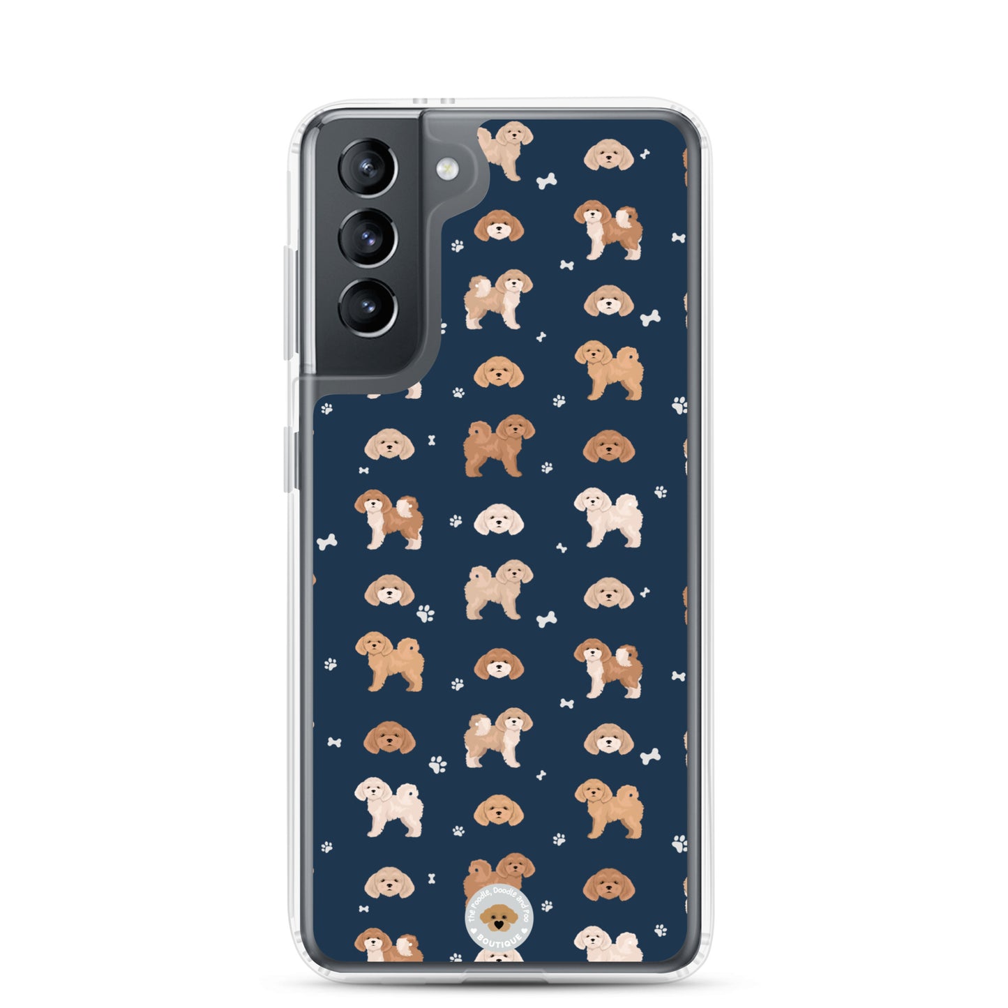 "Poochon" Clear Case for Samsung® - navy