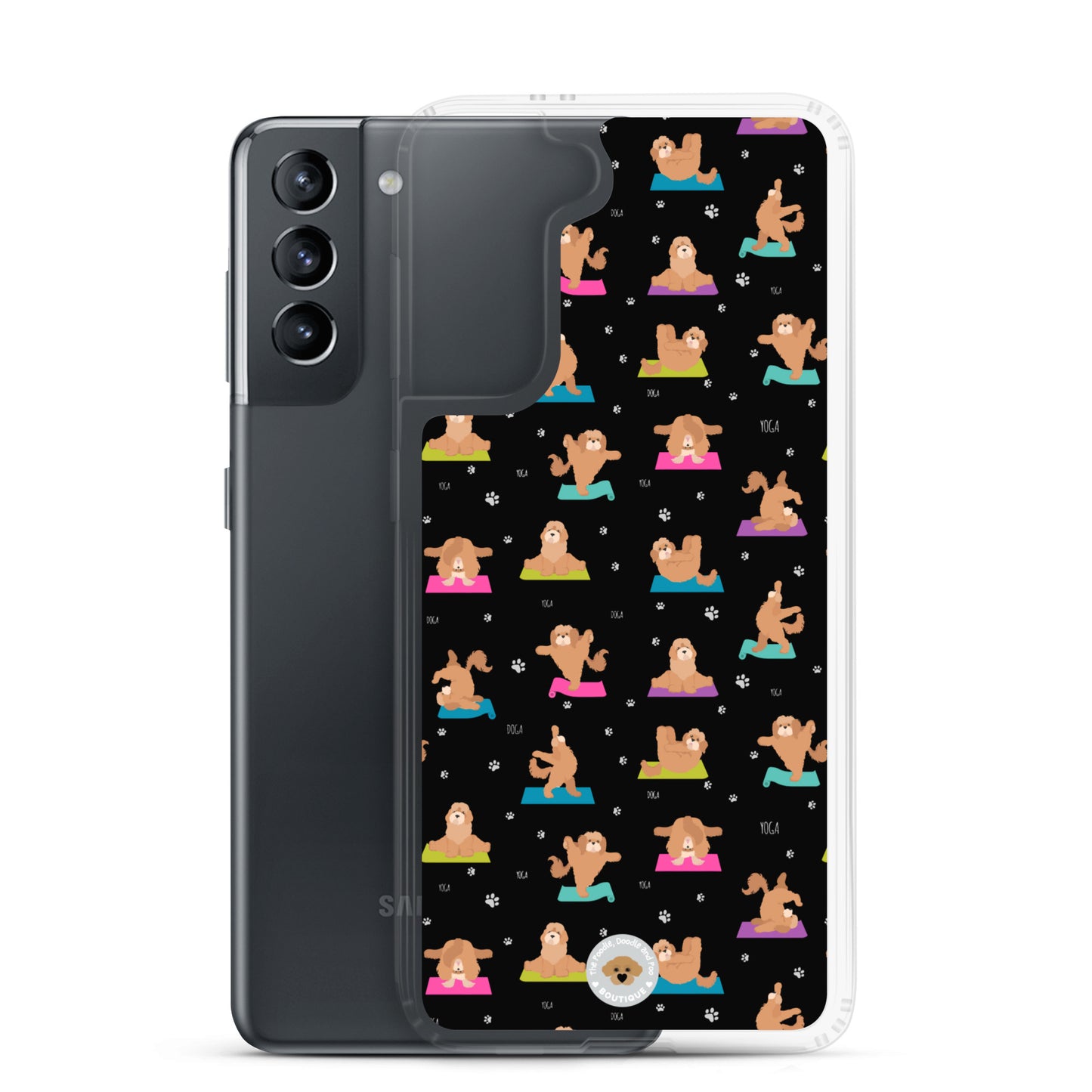 "Yoga Poos" Clear Case for Samsung® - multi-coloured in black