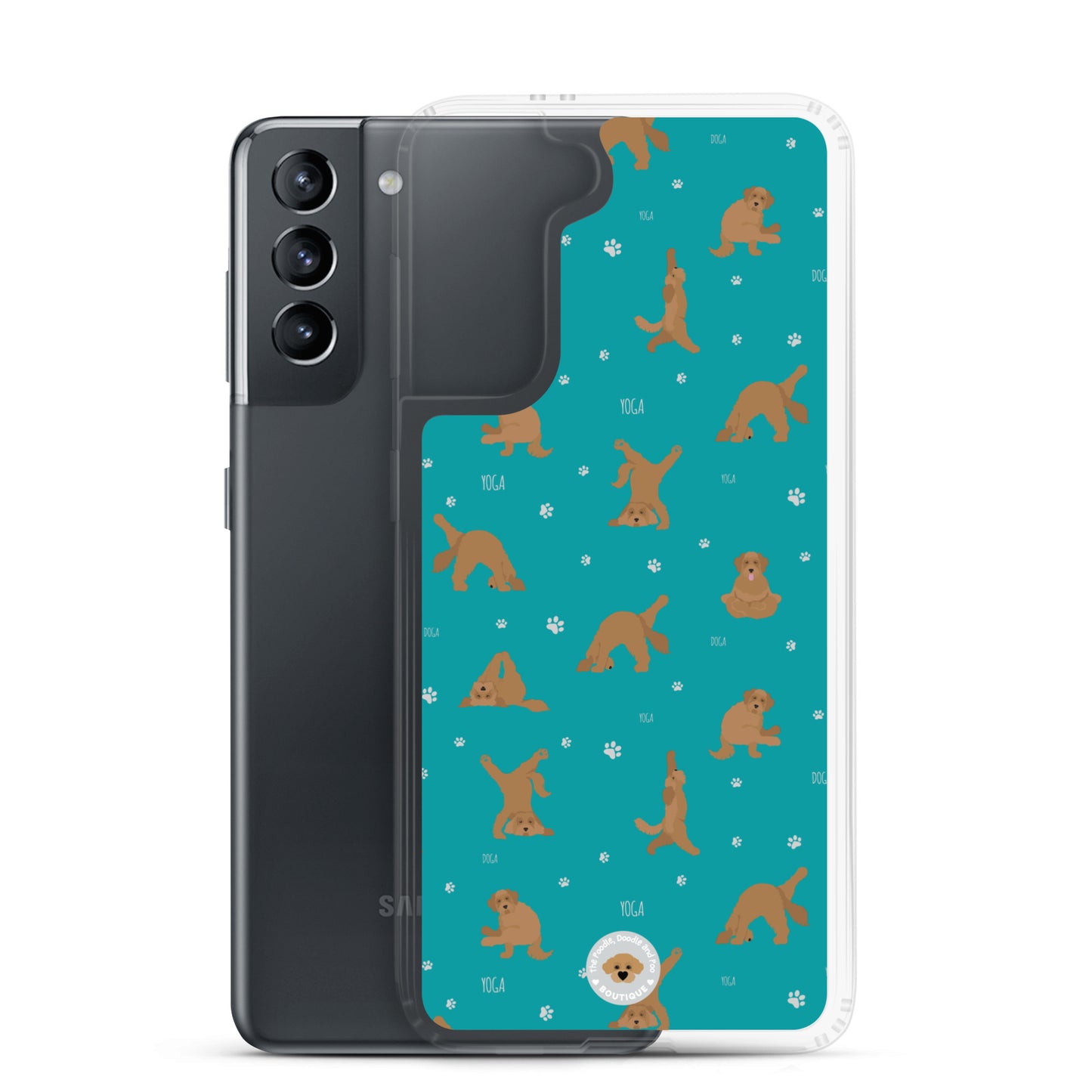 "Yoga Doodles" Clear Case for Samsung® - teal