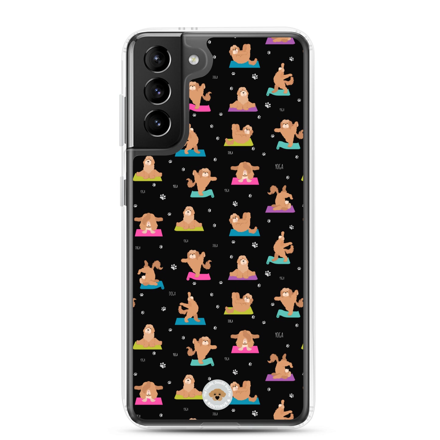 "Yoga Poos" Clear Case for Samsung® - multi-coloured in black