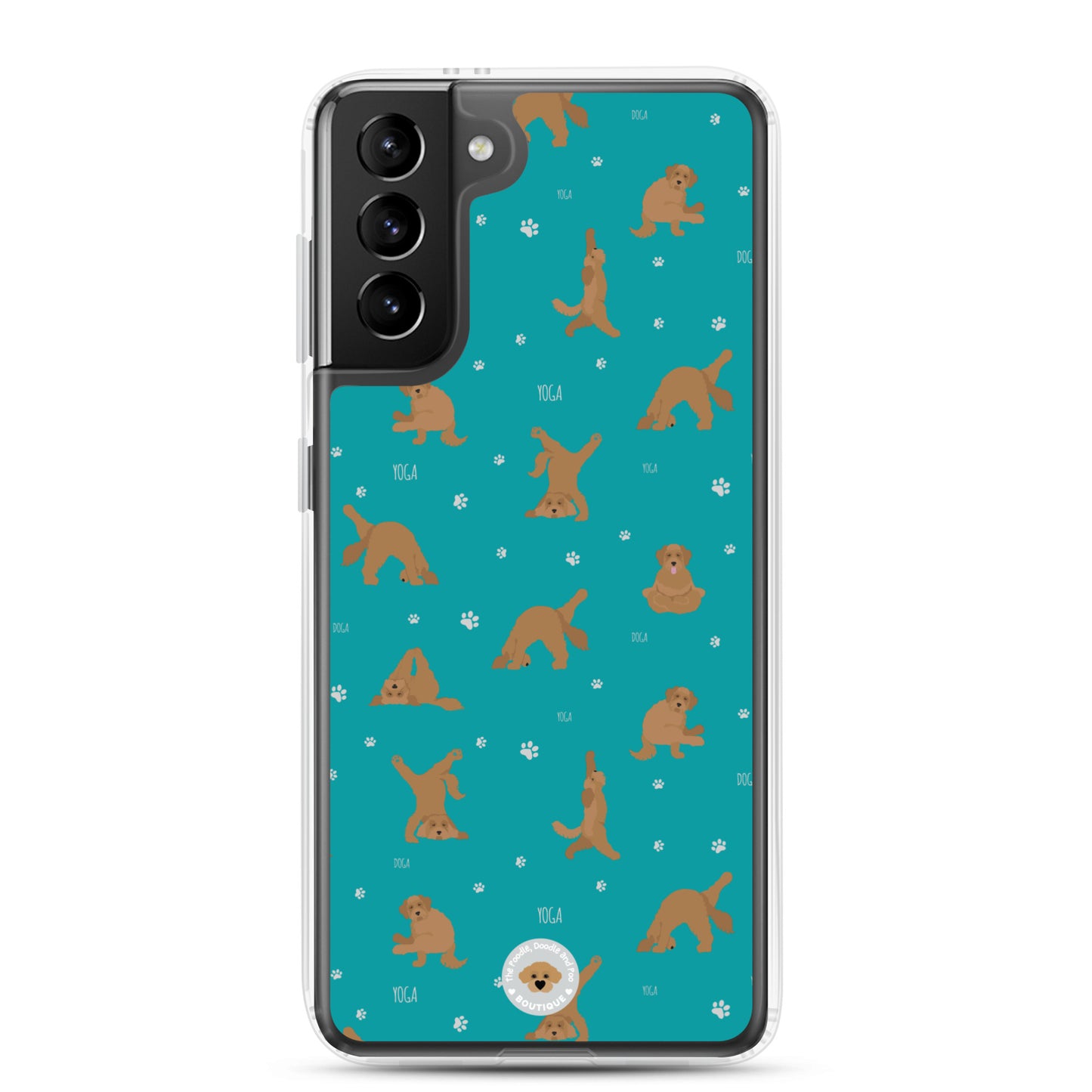 "Yoga Doodles" Clear Case for Samsung® - teal