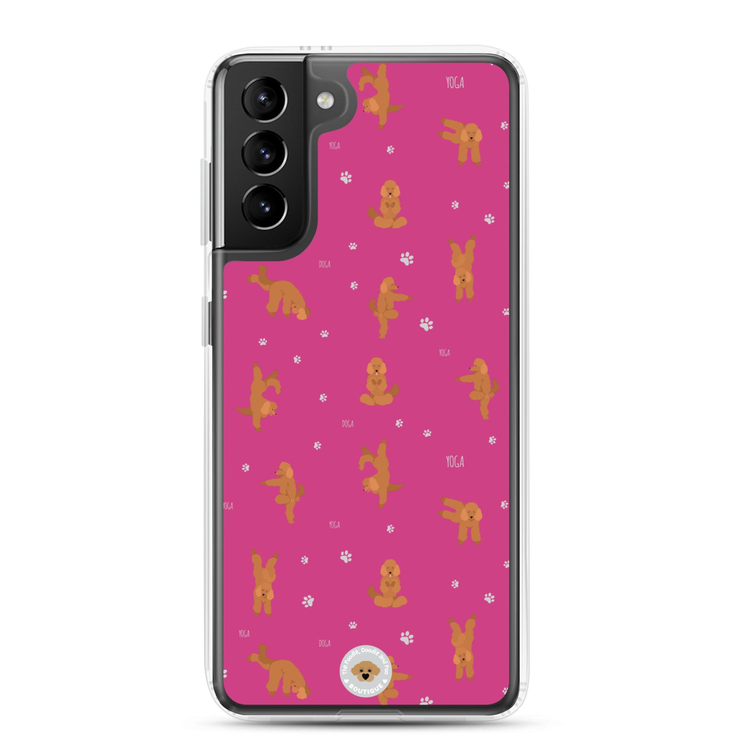 "Yoga Poodles" Clear Case for Samsung® - pink