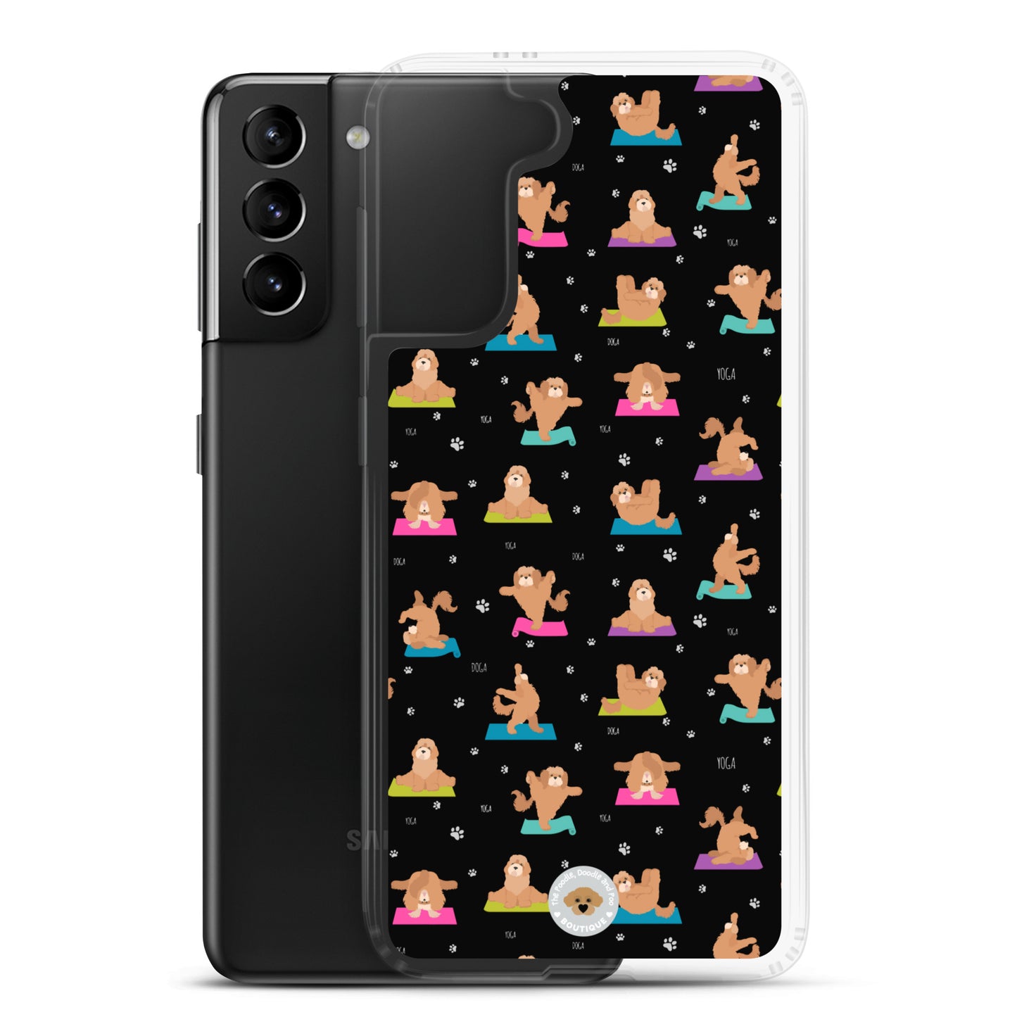 "Yoga Poos" Clear Case for Samsung® - multi-coloured in black