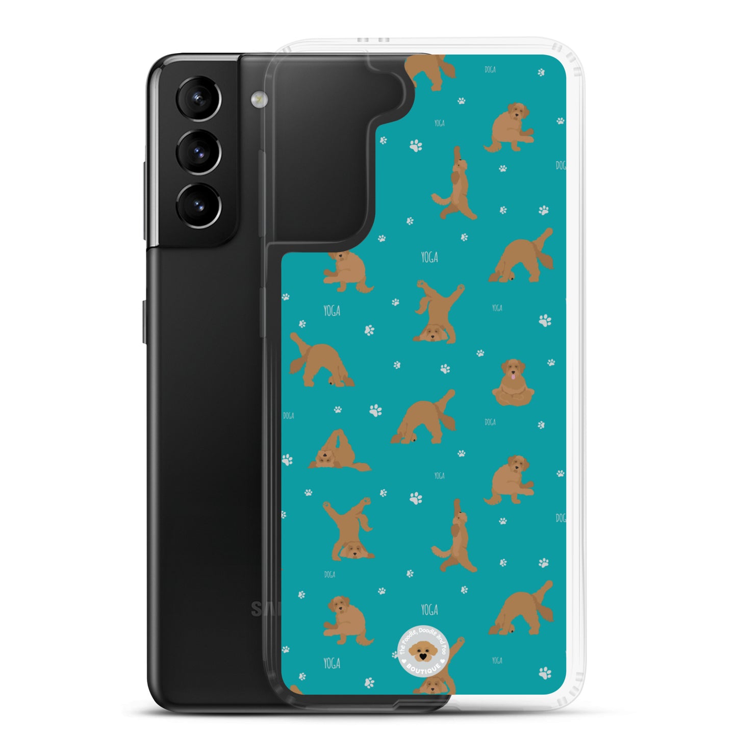 "Yoga Doodles" Clear Case for Samsung® - teal