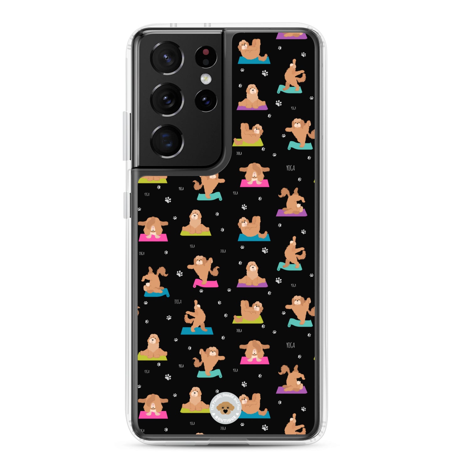 "Yoga Poos" Clear Case for Samsung® - multi-coloured in black