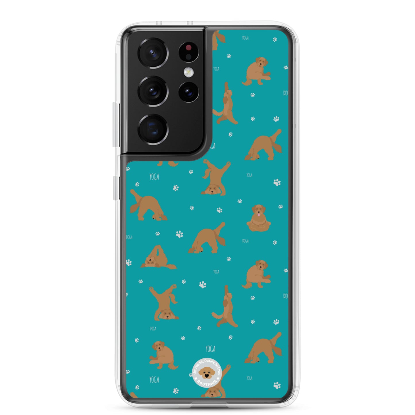 "Yoga Doodles" Clear Case for Samsung® - teal