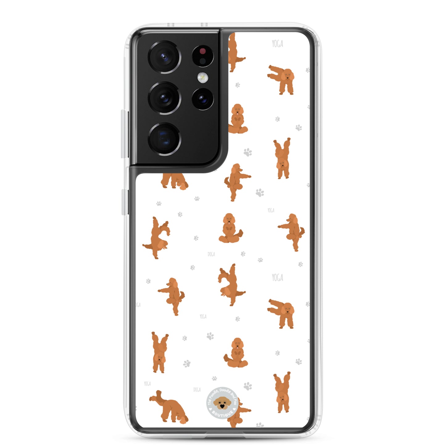"Yoga Poodles" Clear Case for Samsung® - white