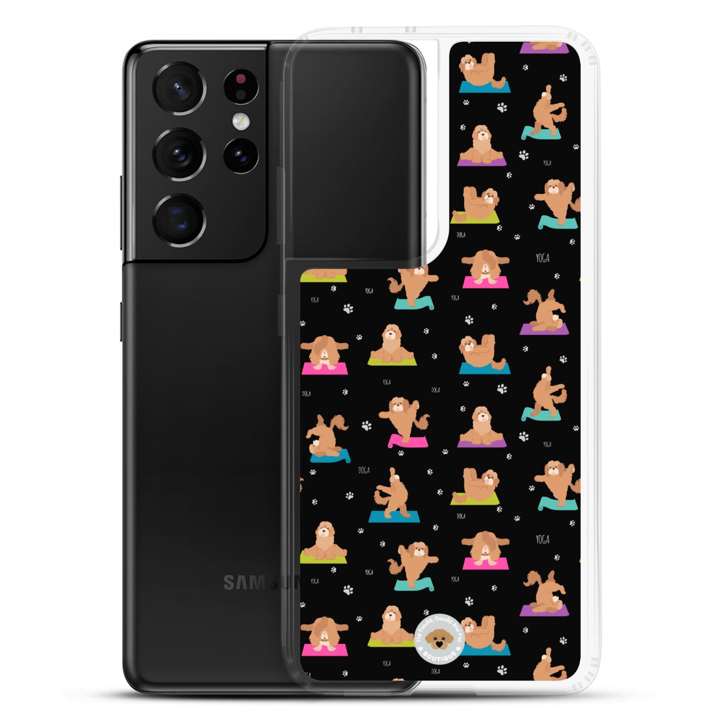 "Yoga Poos" Clear Case for Samsung® - multi-coloured in black