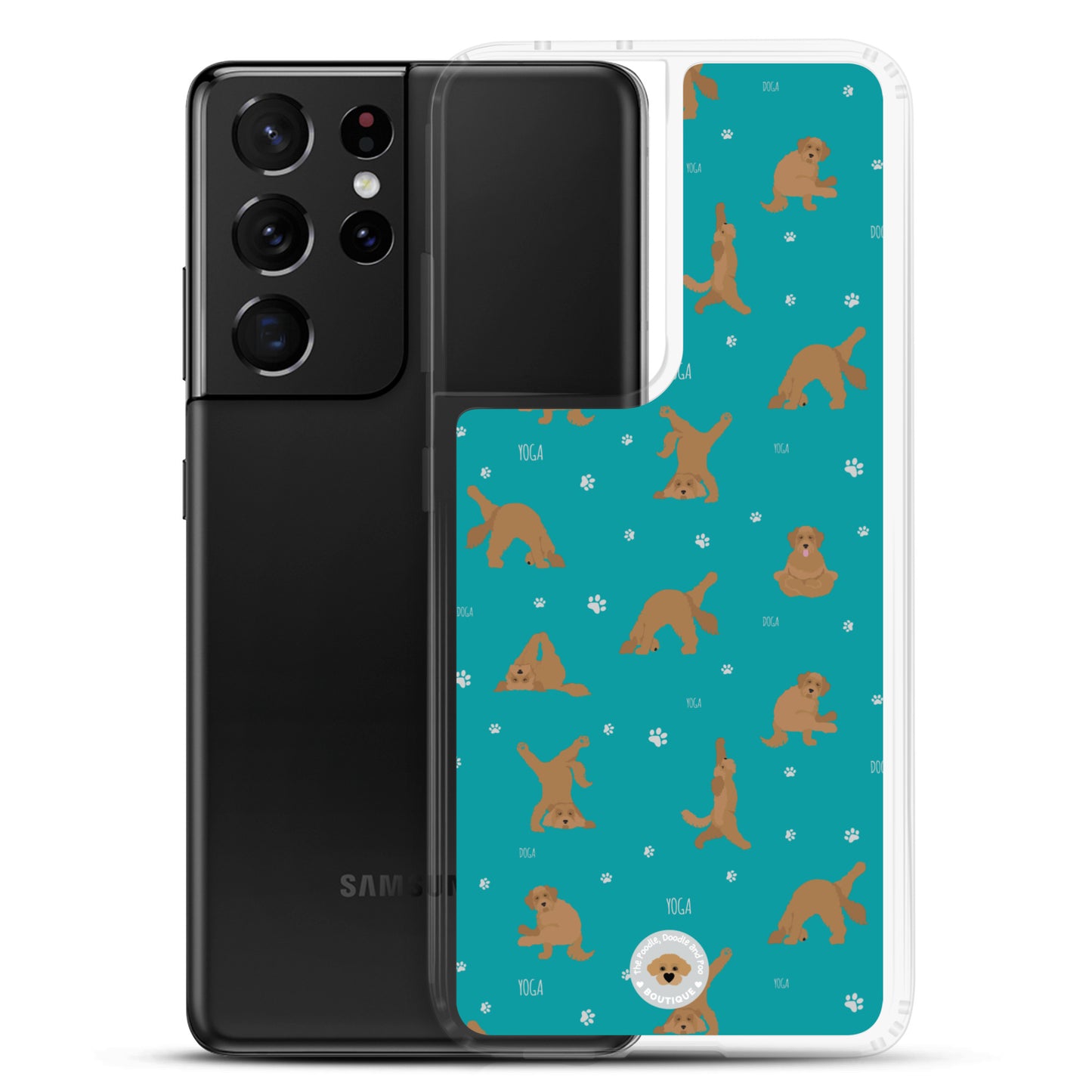 "Yoga Doodles" Clear Case for Samsung® - teal