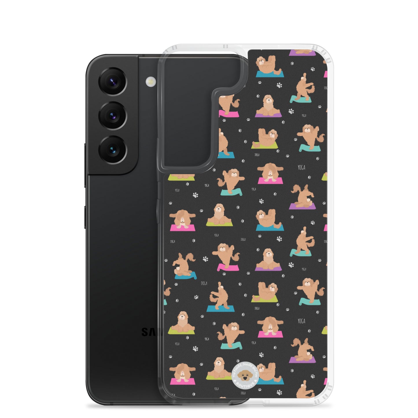 "Yoga Poos" Clear Case for Samsung® - multi-coloured in black