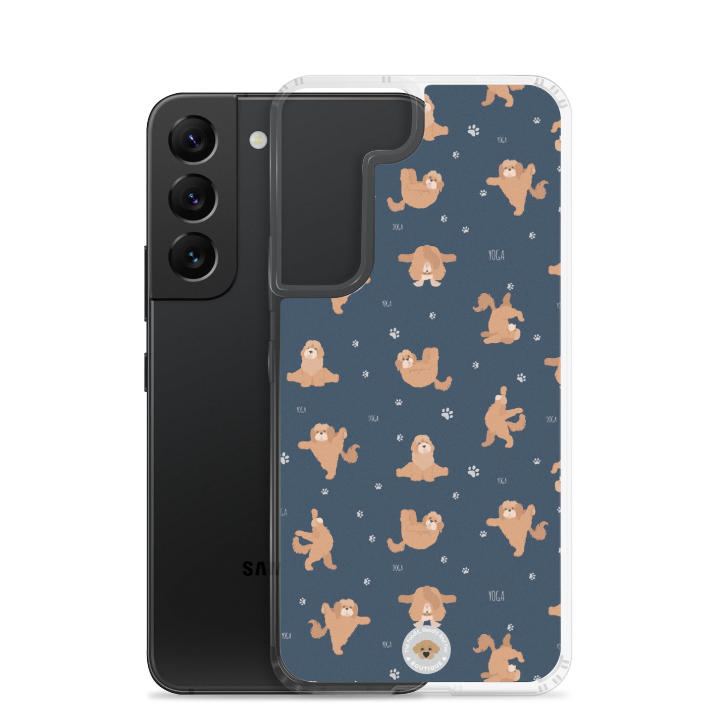 "Yoga Poos" Clear Case for Samsung® - navy