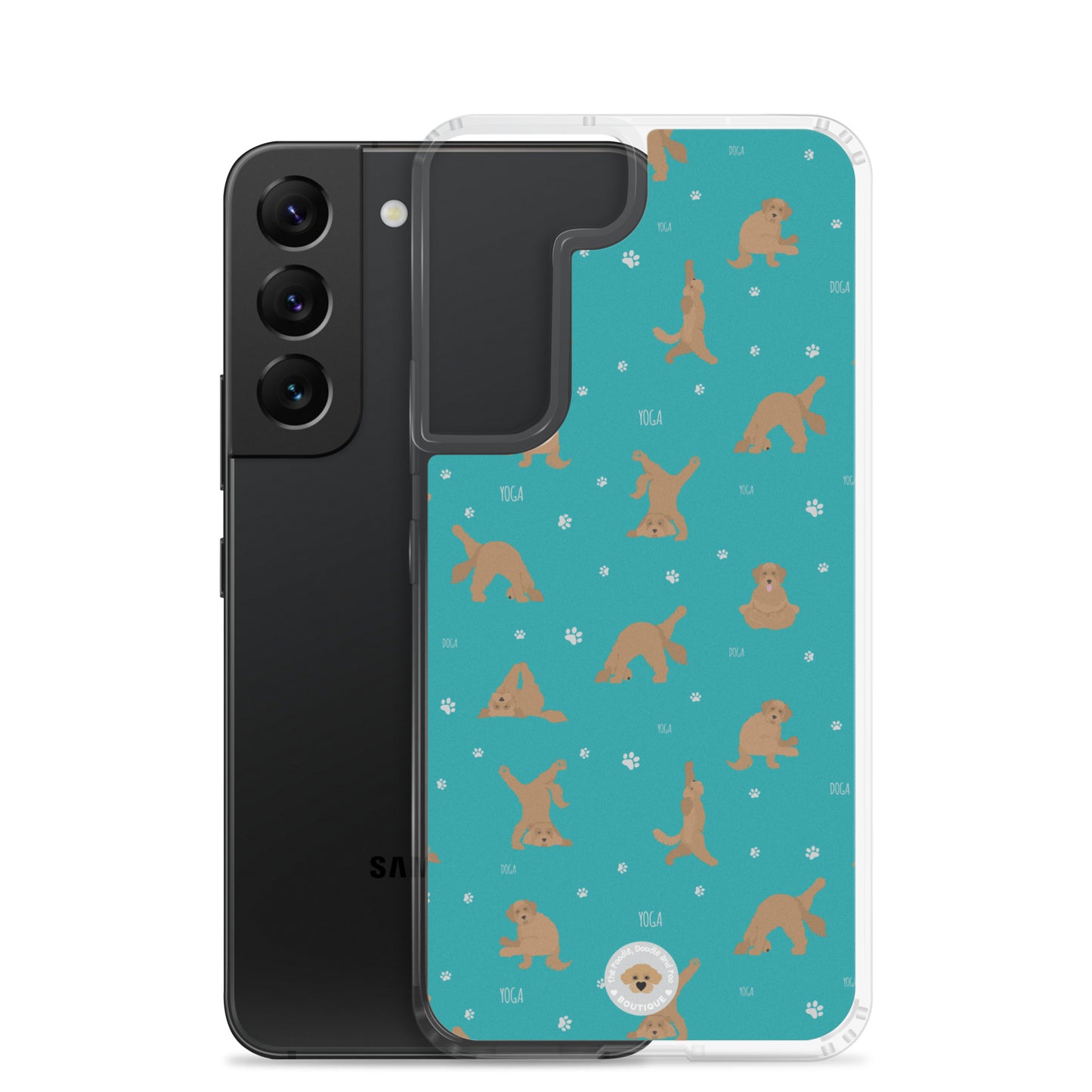 "Yoga Doodles" Clear Case for Samsung® - teal