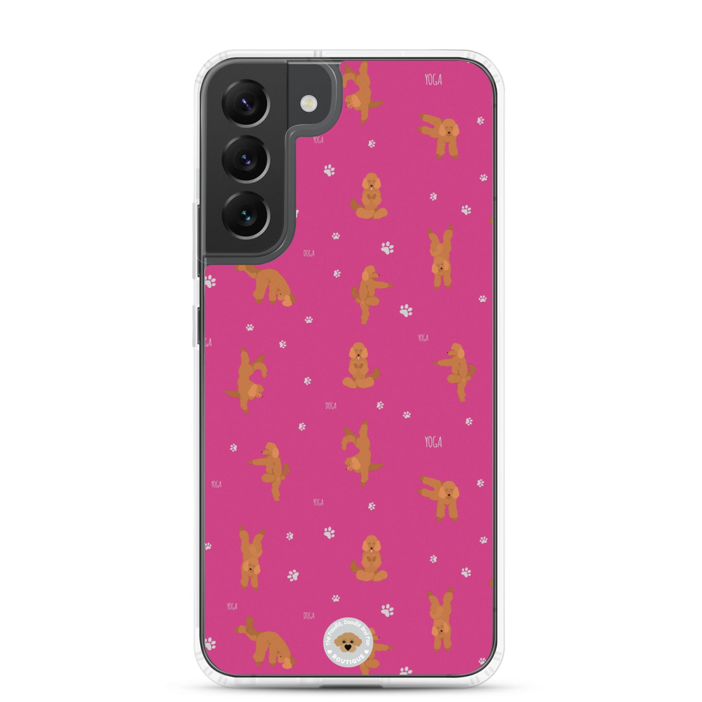 "Yoga Poodles" Clear Case for Samsung® - pink