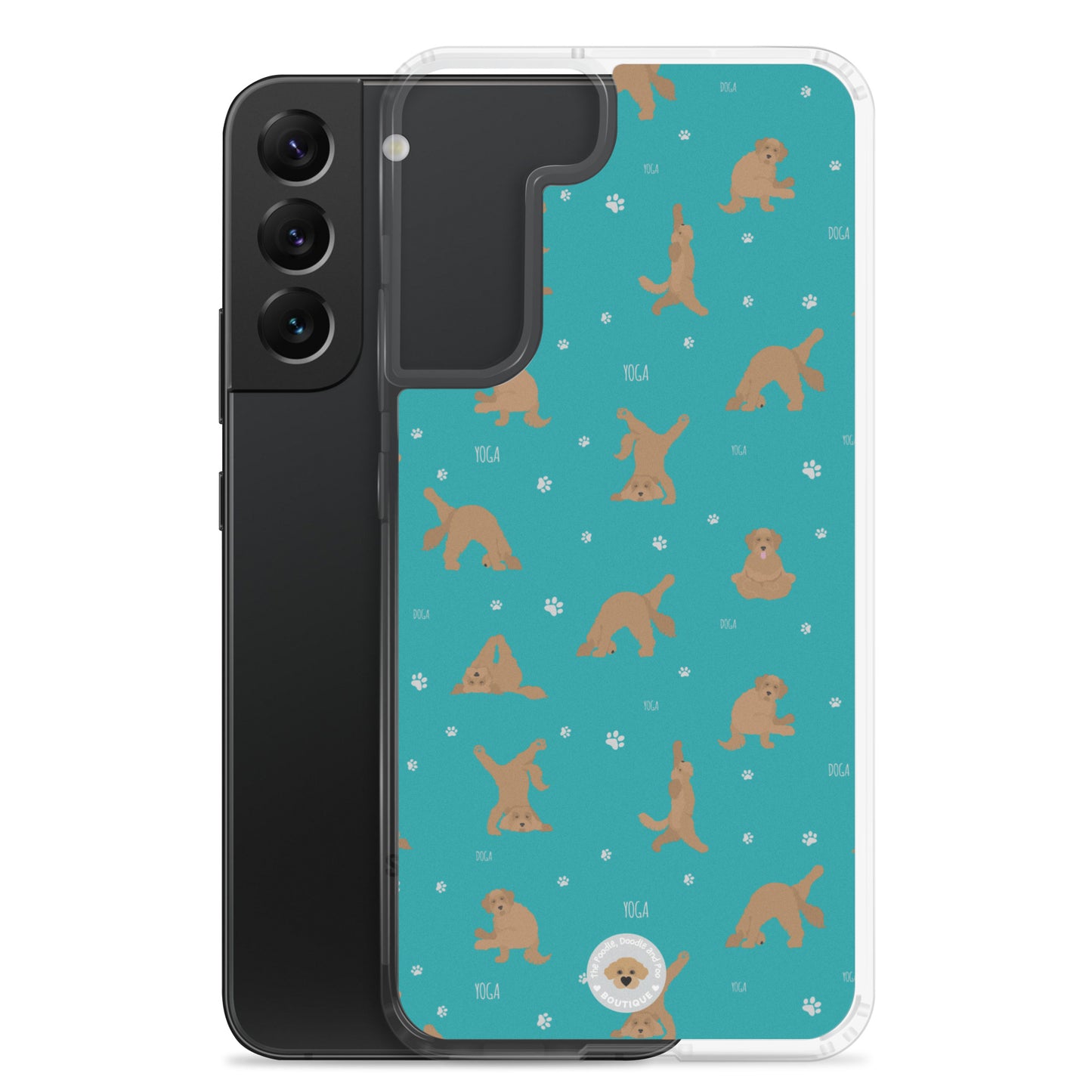 "Yoga Doodles" Clear Case for Samsung® - teal