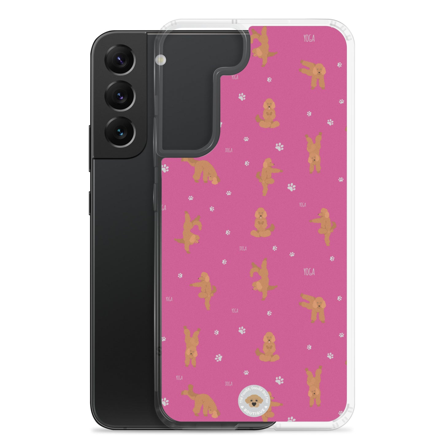 "Yoga Poodles" Clear Case for Samsung® - pink