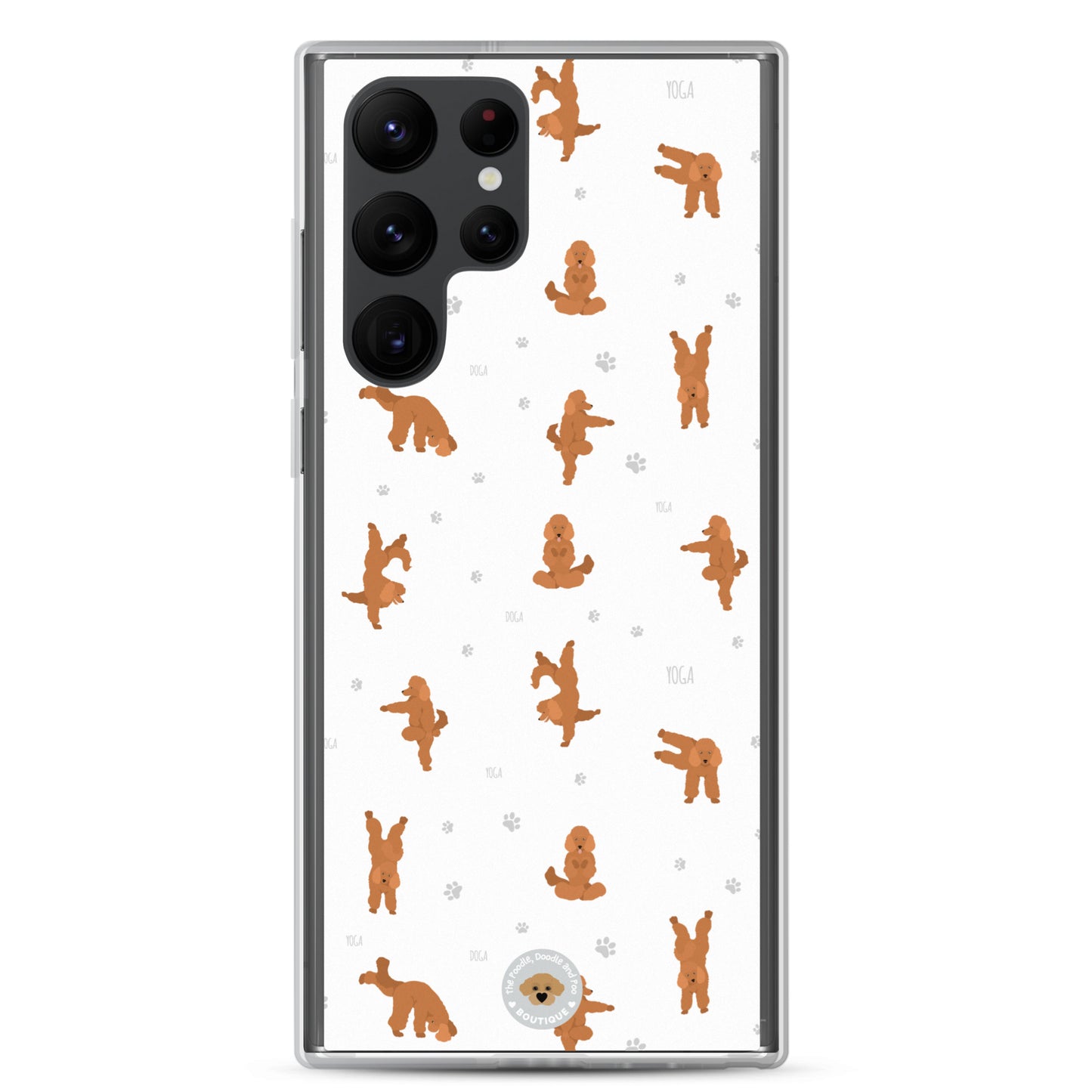 "Yoga Poodles" Clear Case for Samsung® - white