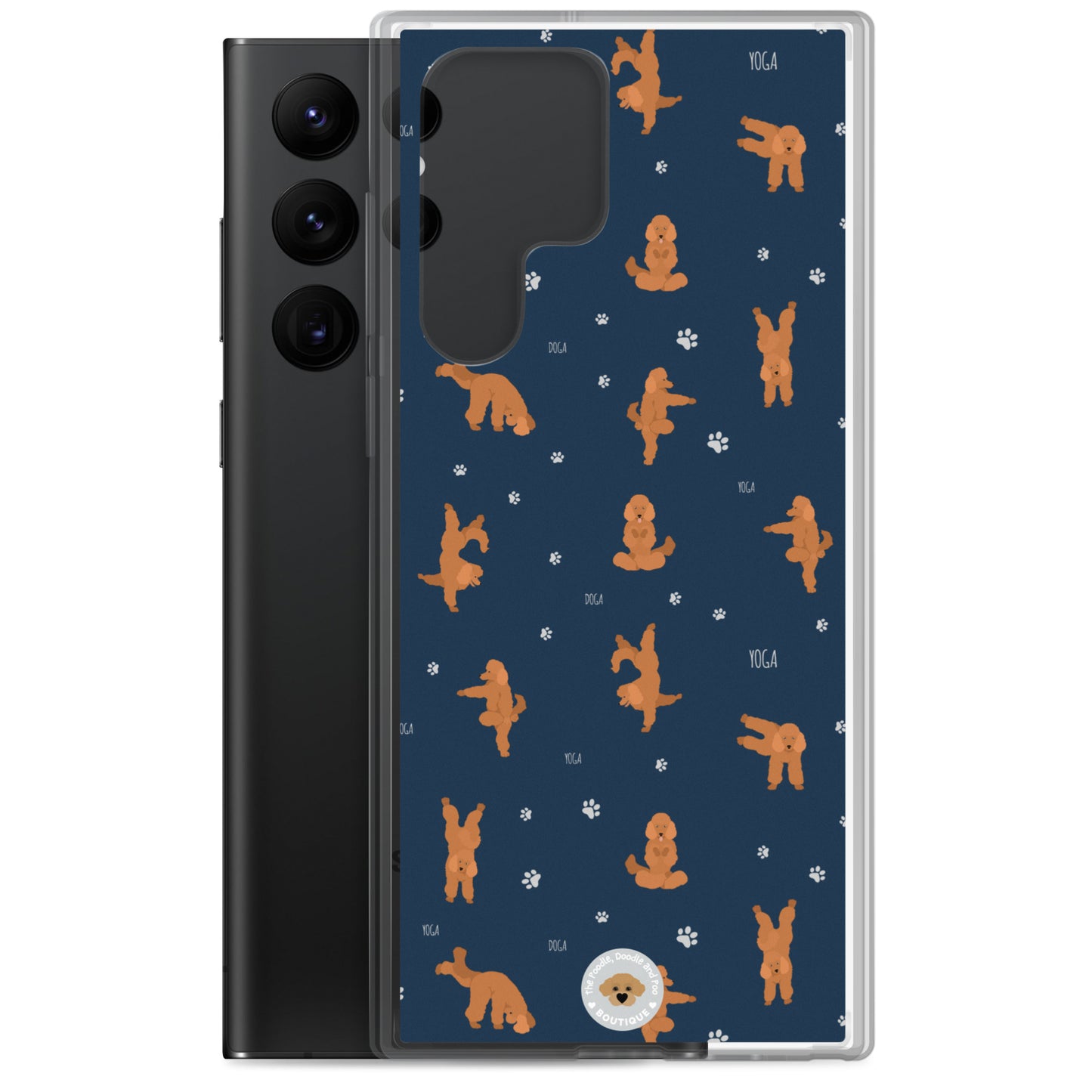 "Yoga Poodles" Clear Case for Samsung® - navy