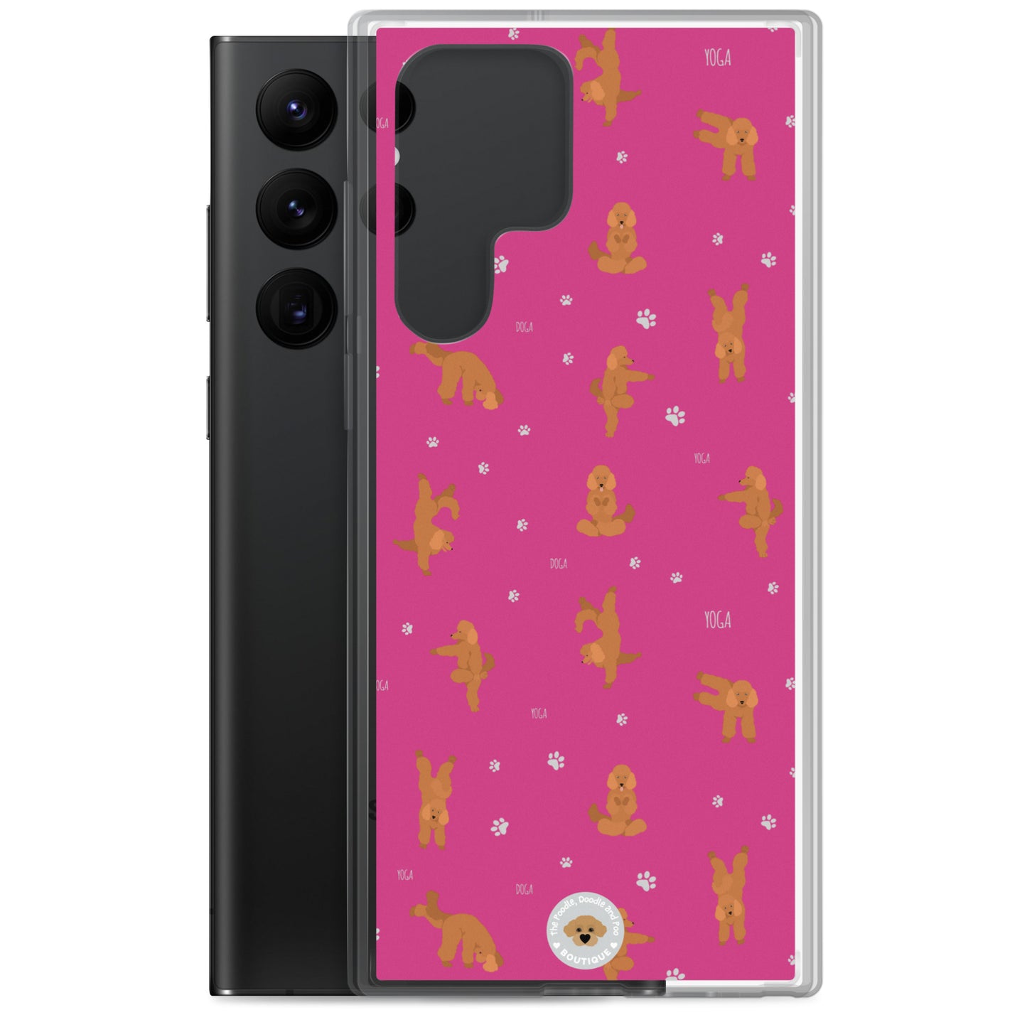 "Yoga Poodles" Clear Case for Samsung® - pink