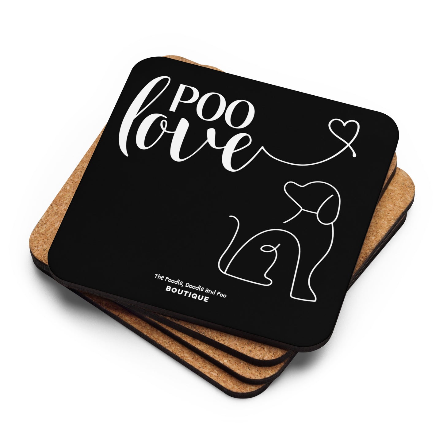 "Poo Love" Cork-back coaster