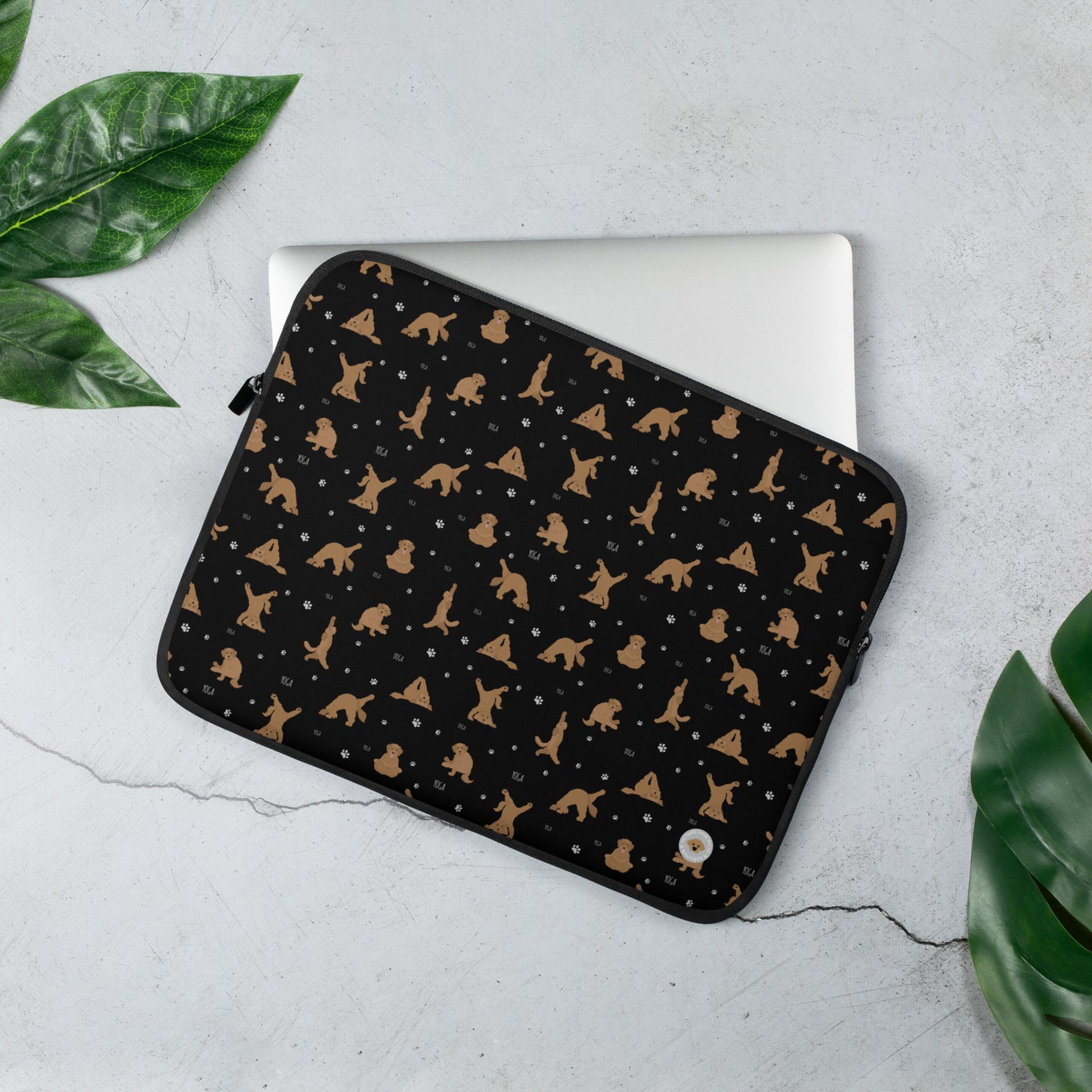 "Yoga Doodle" Laptop Sleeve - black